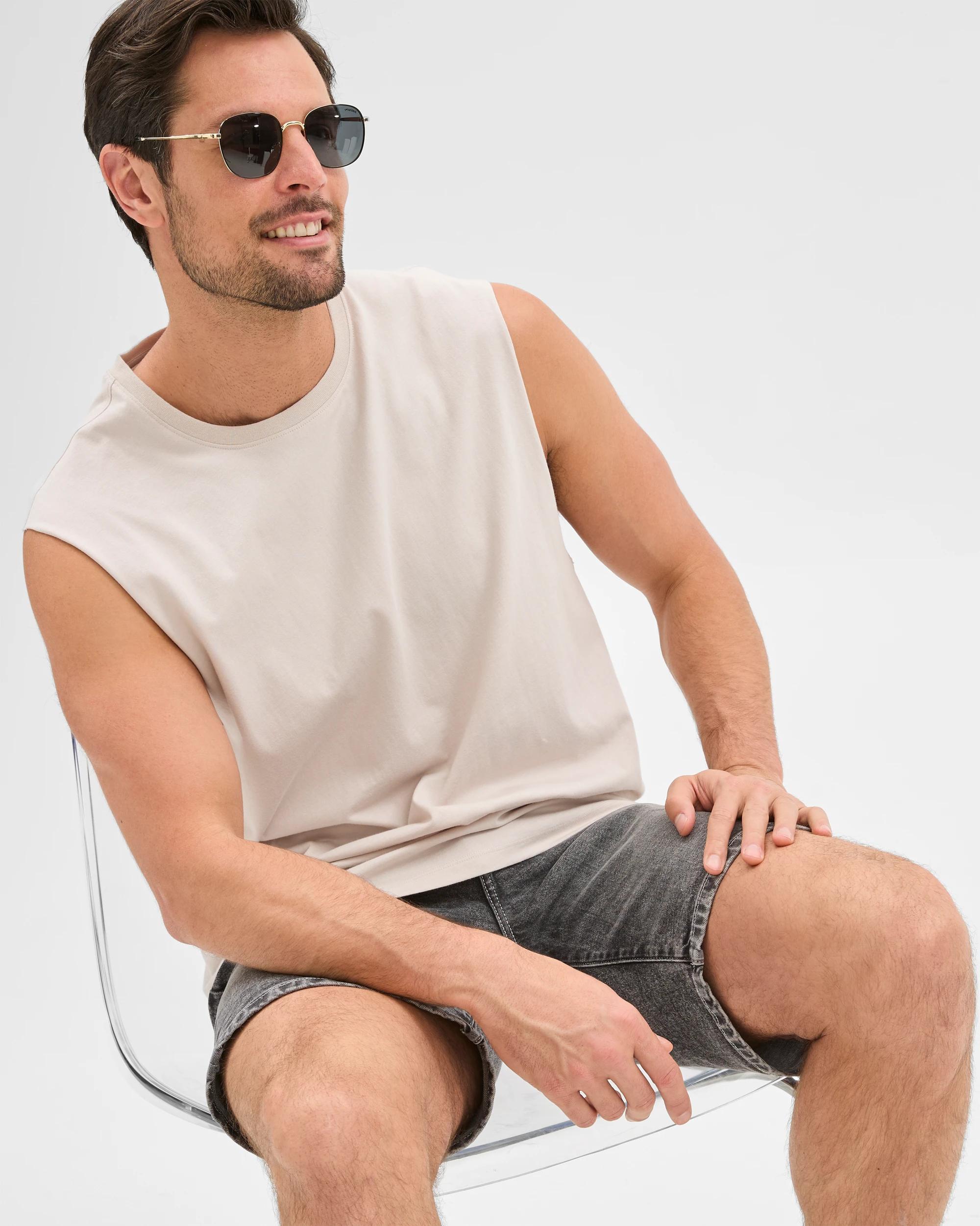 5 Target Australian Cotton Plain Tank Top LIGHT GREY, 5 of 5