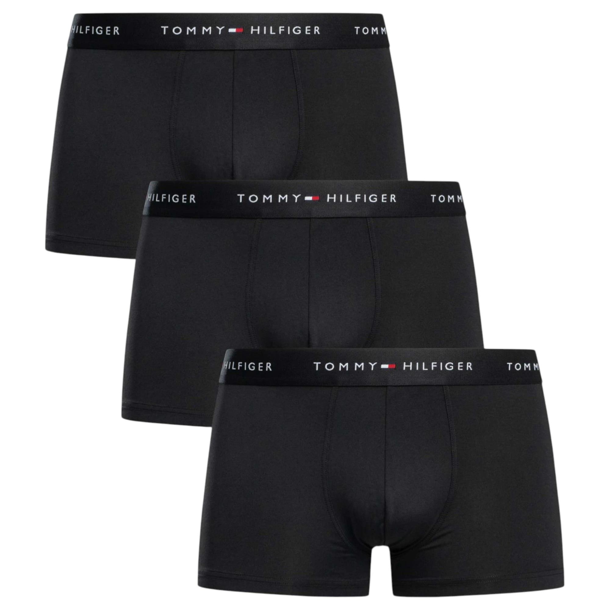 3 Tommy Hilfiger 3 Pack Mens Microfibre Essential Trunks Underwear BLACK, 3 of 7