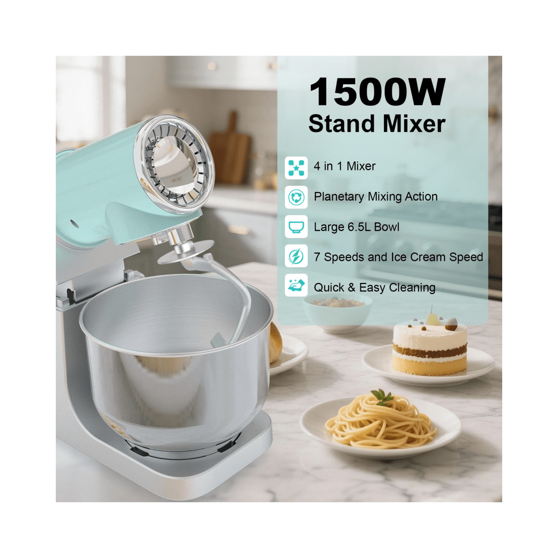 3 Advwin Stand Mixer With Ice Cream Maker, 3 of 8