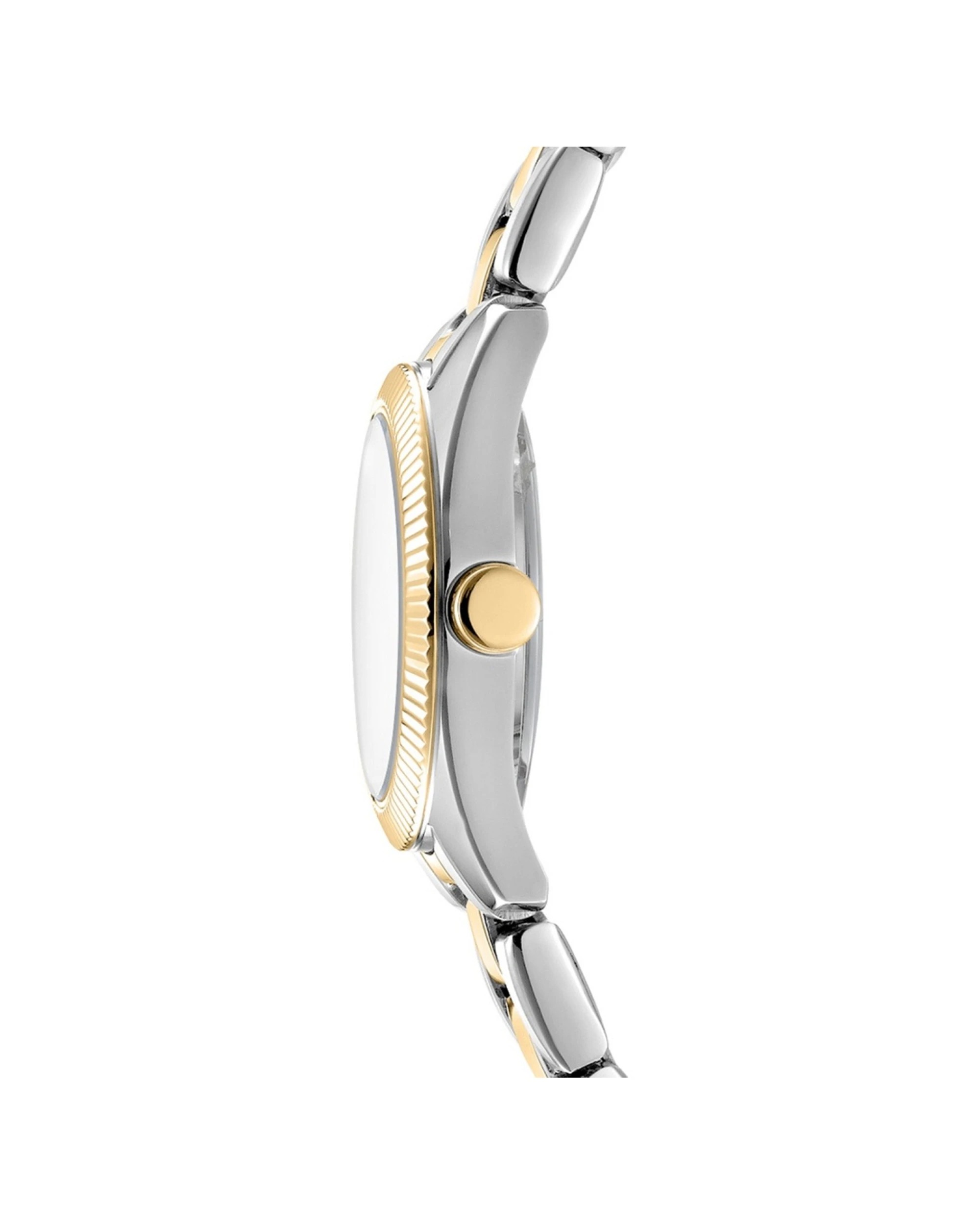 3 DKNY Mini Women's Gold Silver Two-Tone Watch 23mm Stainless Steel Case Green Dial, 3 of 4