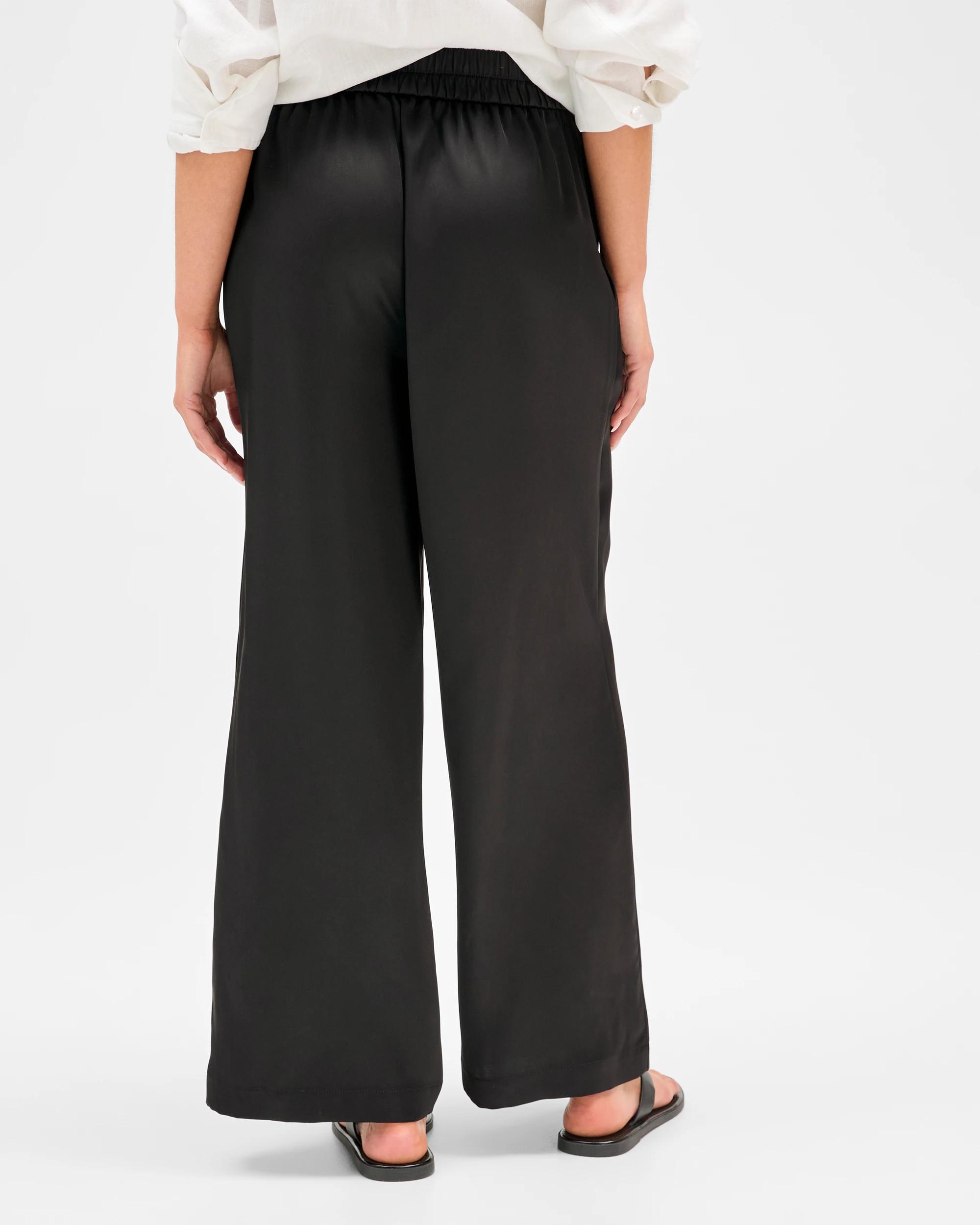 7 Target Petites Wide Leg Satin Pants BLACK, 7 of 8