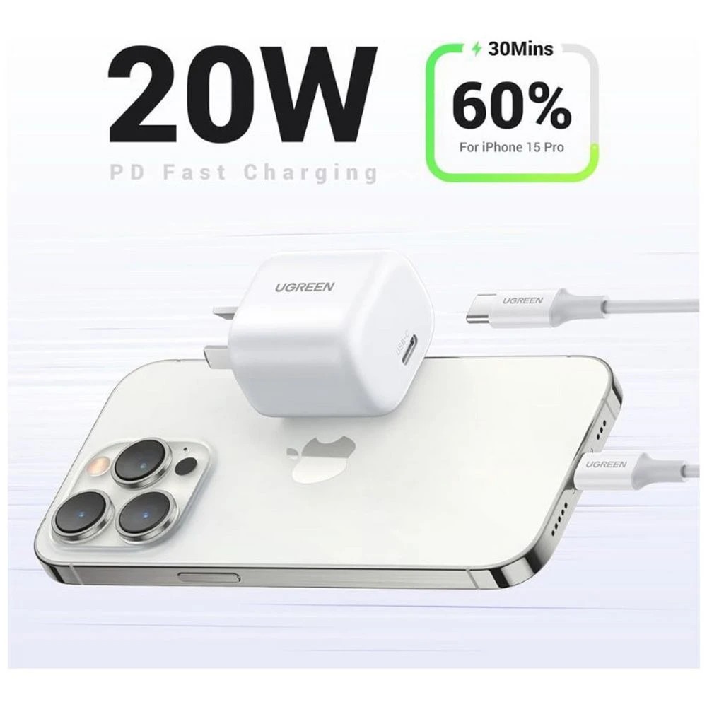 2 UGREEN 20W USB-C Wall Charger, 2 of 6