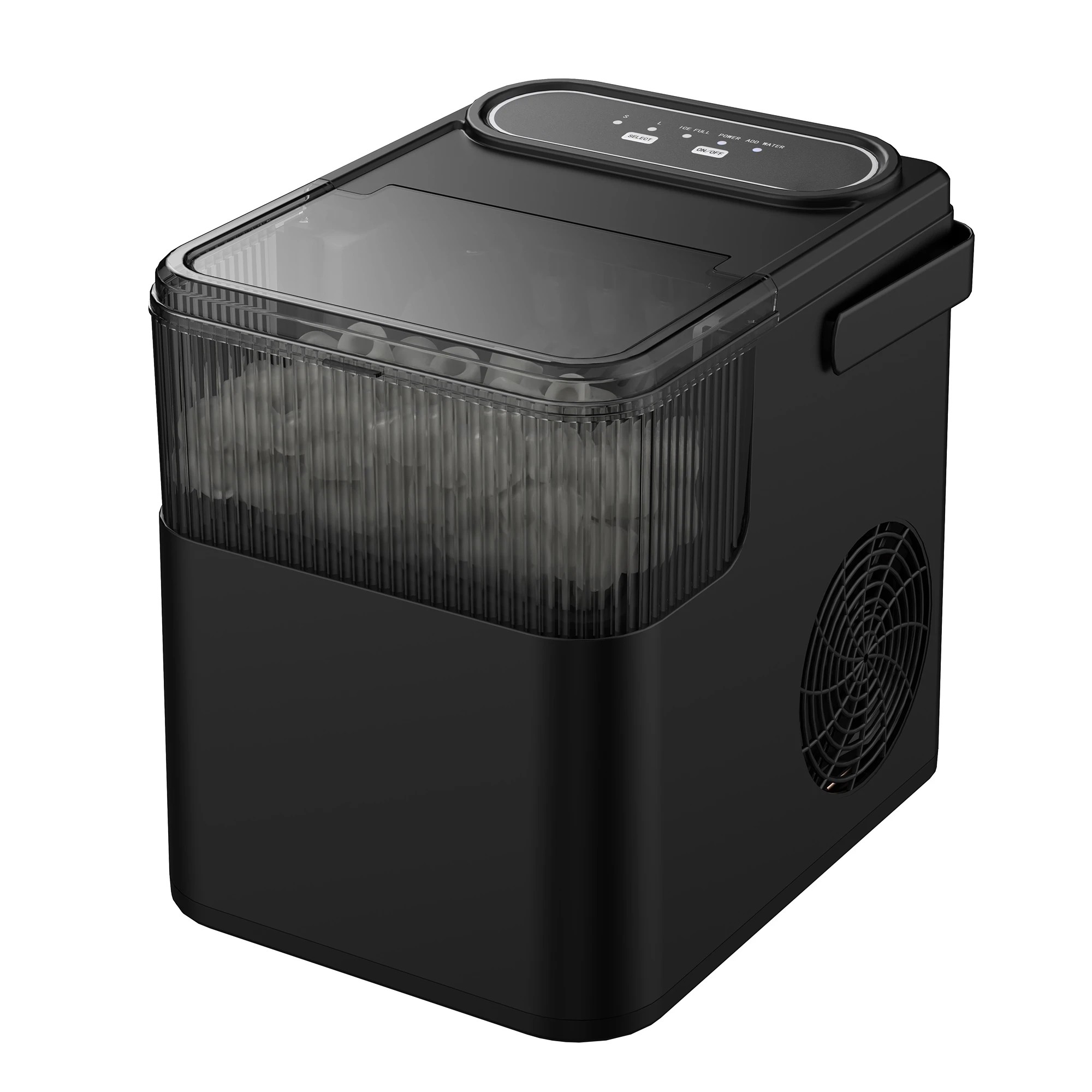 1 Advwin 12KG Portable Ice Maker w/ Self-cleaning Black, 1 of 7
