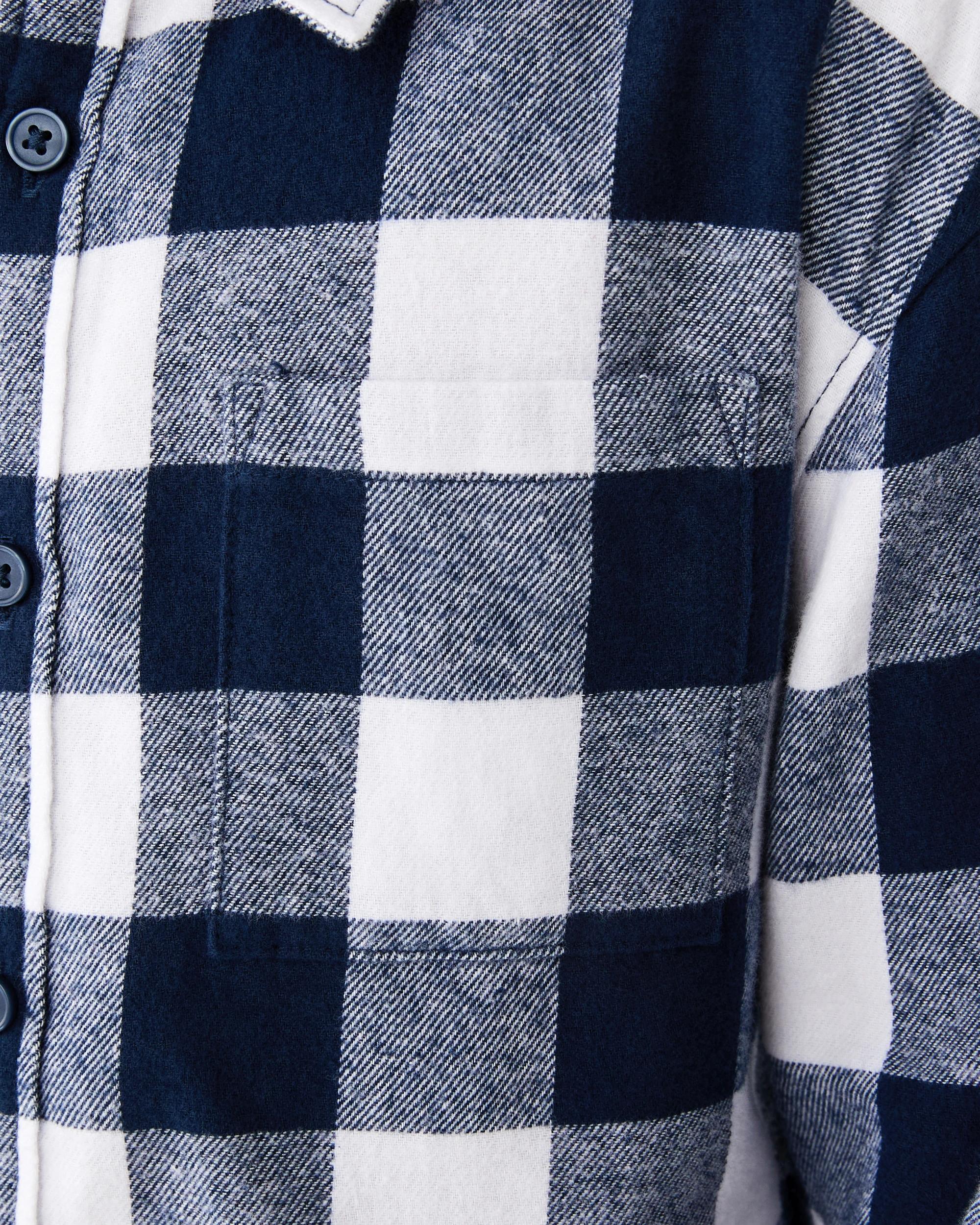 6 Yarn Dye Flannel Shirt Nvy Check, 6 of 9