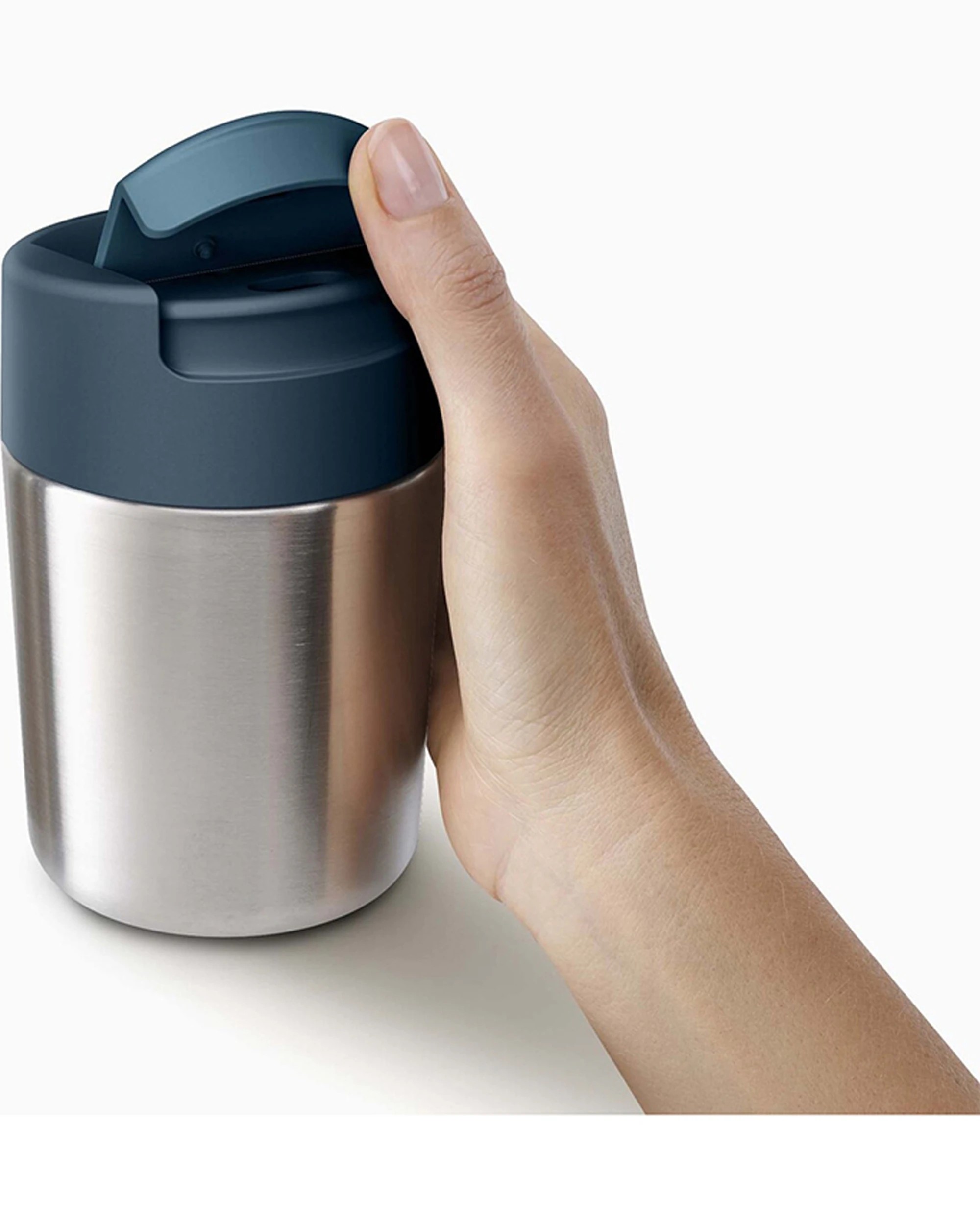 3 Joseph & Joseph Sipp Stainless Steel 340ml Travel Mug - Anthracite - Grey, 3 of 4