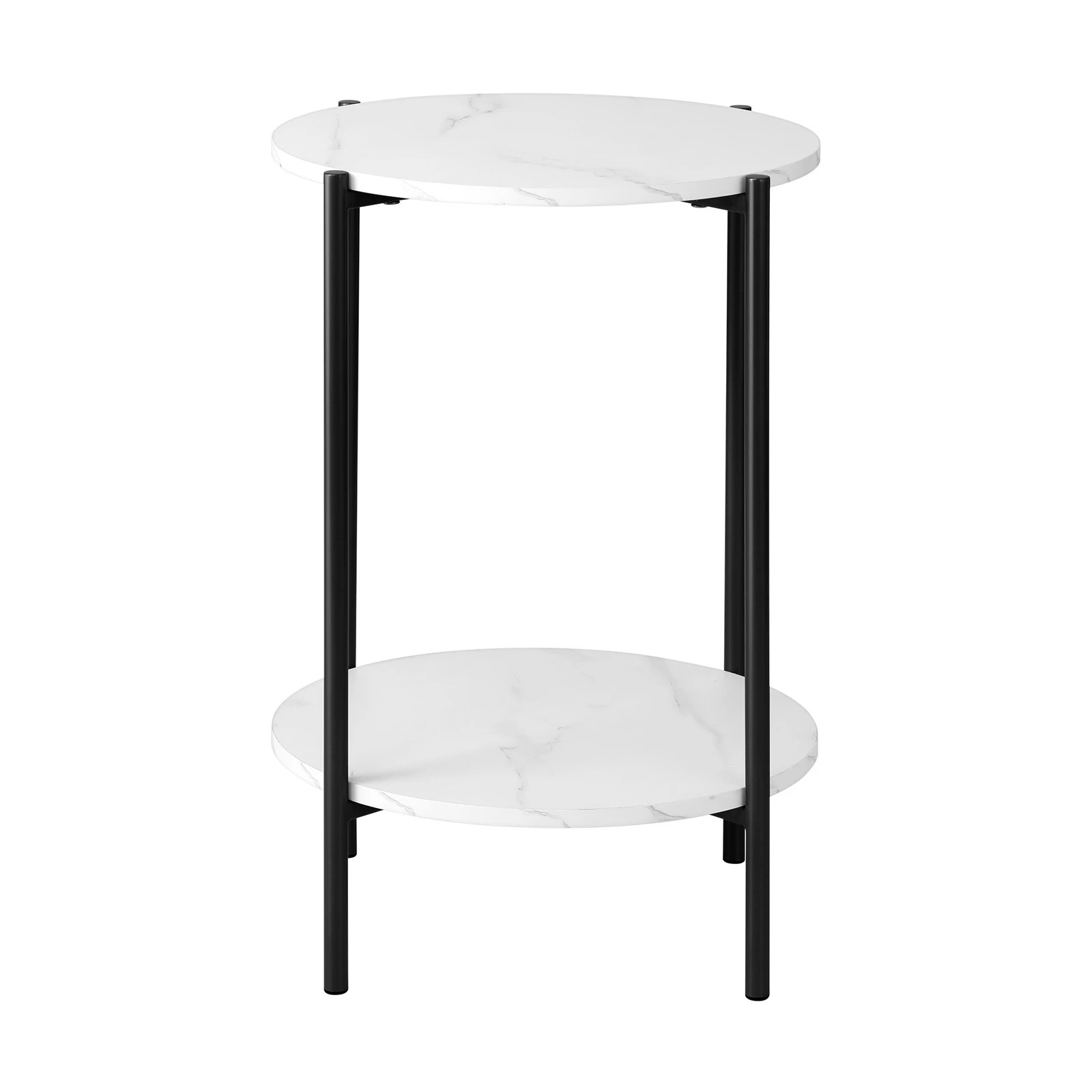 7 Oikiture Side End Table Coffee Sofa Bedside Nightstand Marble-like Round
 - Multi, 7 of 10