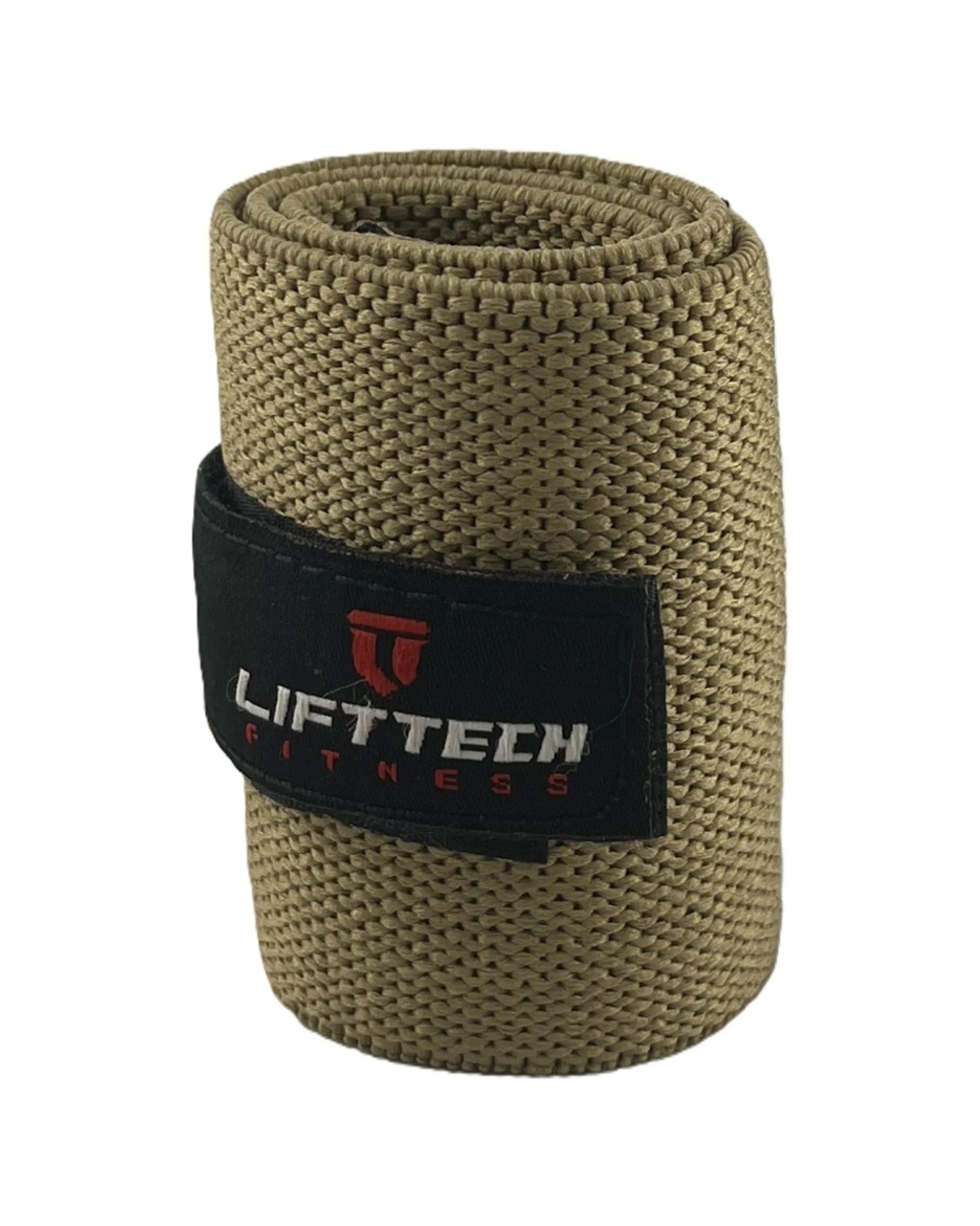 3 Lift-Tech Fitness 2pc Pro Thumb Loop Wrist Support Adjustable Wrap 20 Inch Tan - Natural, 3 of 3