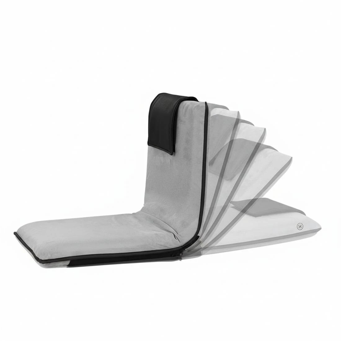 6 Artiss Floor Lounge Sofa Bed Floor Cushion  Velvet - Grey, 6 of 7