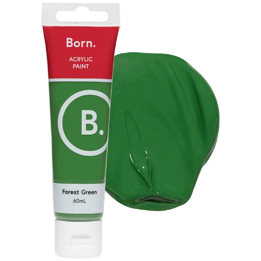 1 Born Acrylic Paint 60mL Forest Green, 1 of 3