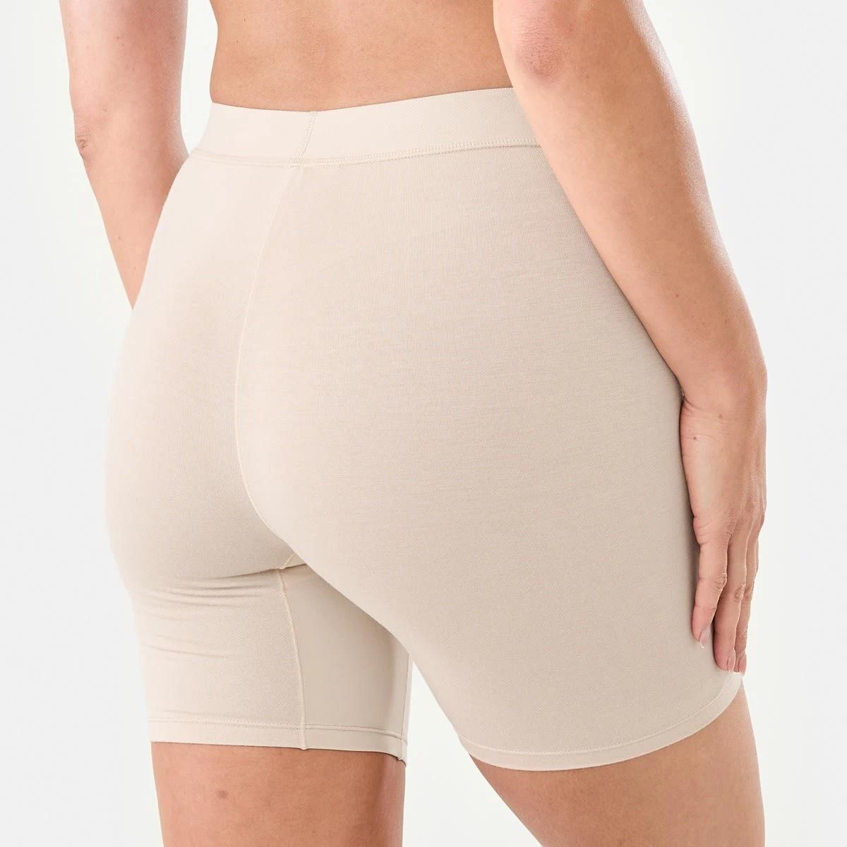 6 2 Pack Bamboo Longline Boyshorts HALOGEN BLUE, LIGHT FAWN, 6 of 7