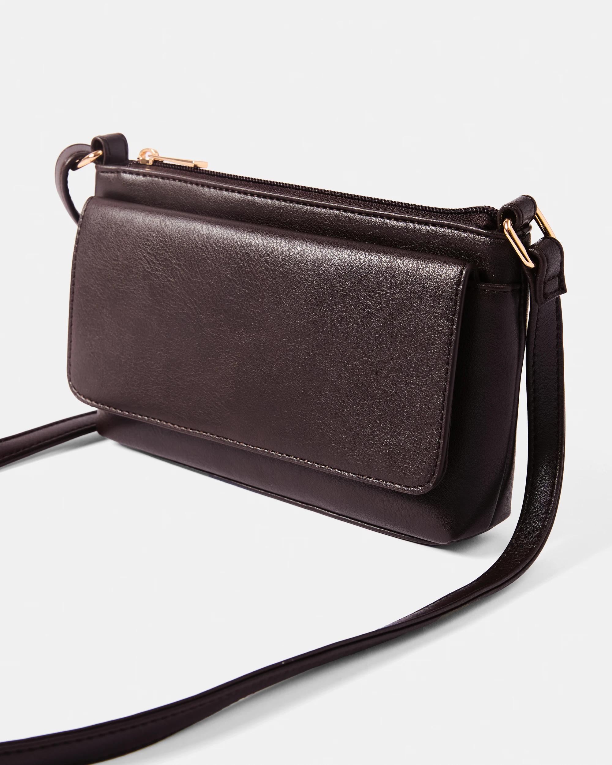 2 Envelope Pocket Crossbody Bag Deep Fudge, 2 of 5