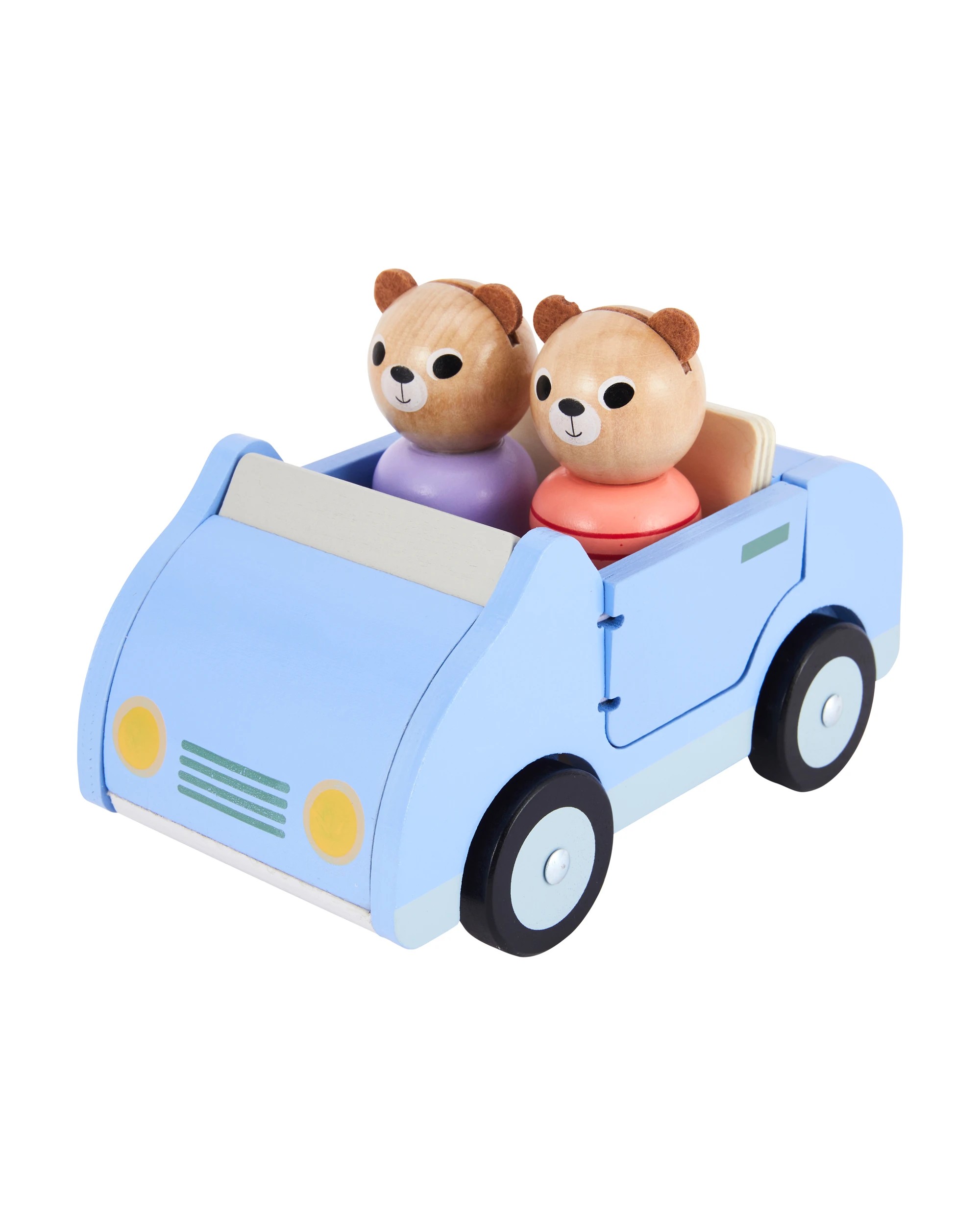 3 Wooden Bear Car Set, 3 of 9
