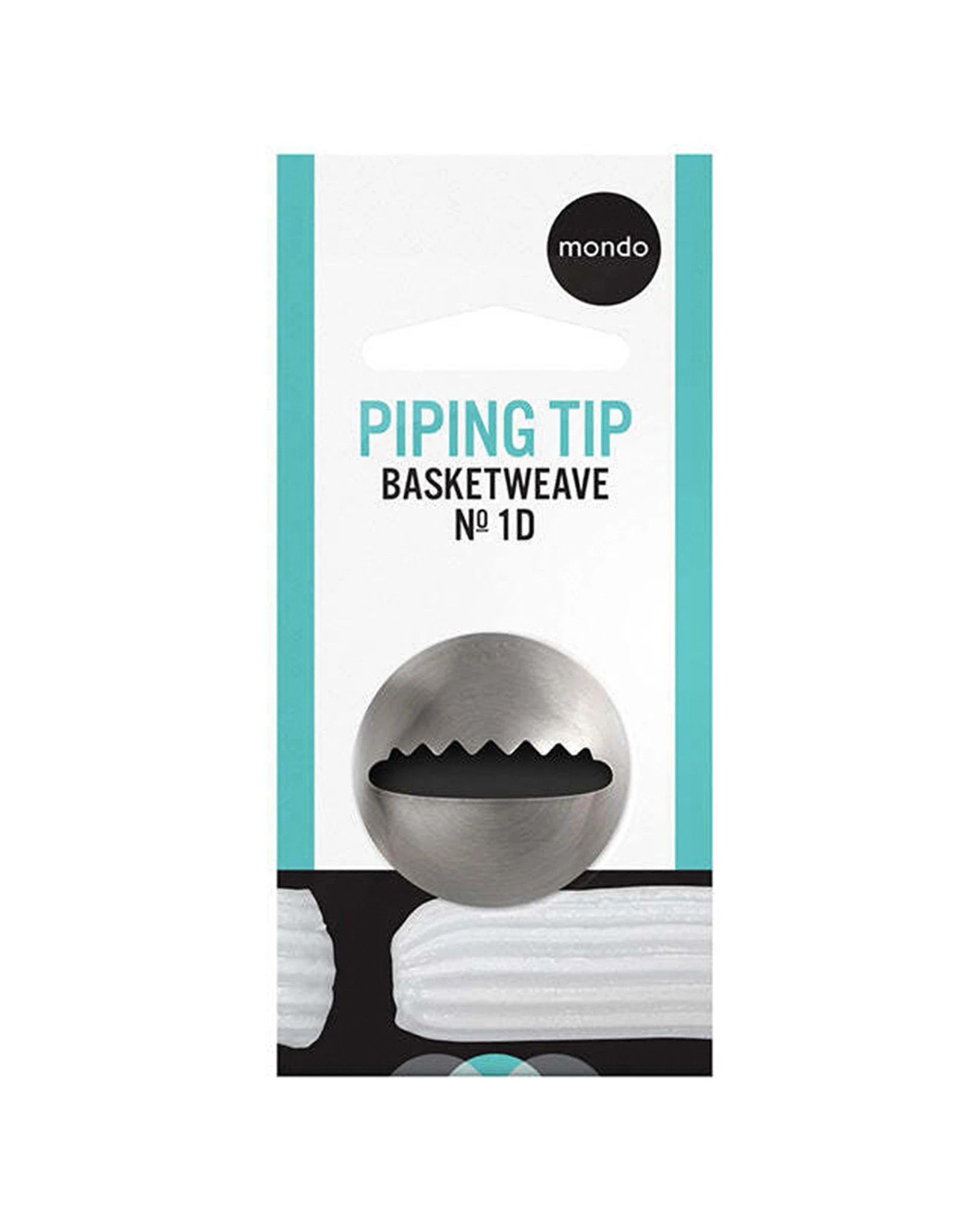 3 Mondo Basketweave Piping Tip Stainless Steel Food-grade Dishwasher Safe - Silver, 3 of 3