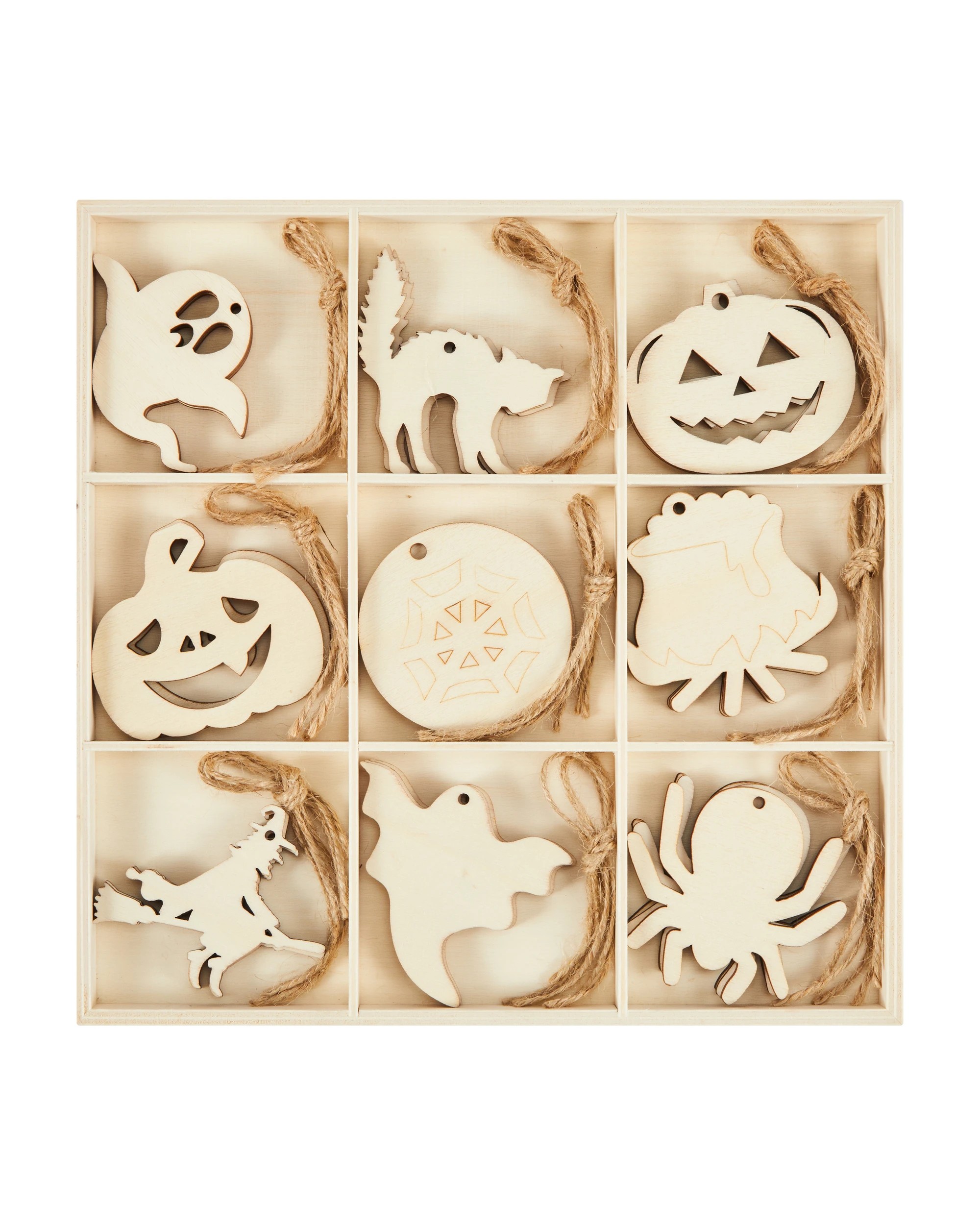 1 27 Piece Halloween Craft Wood Icons, 1 of 3