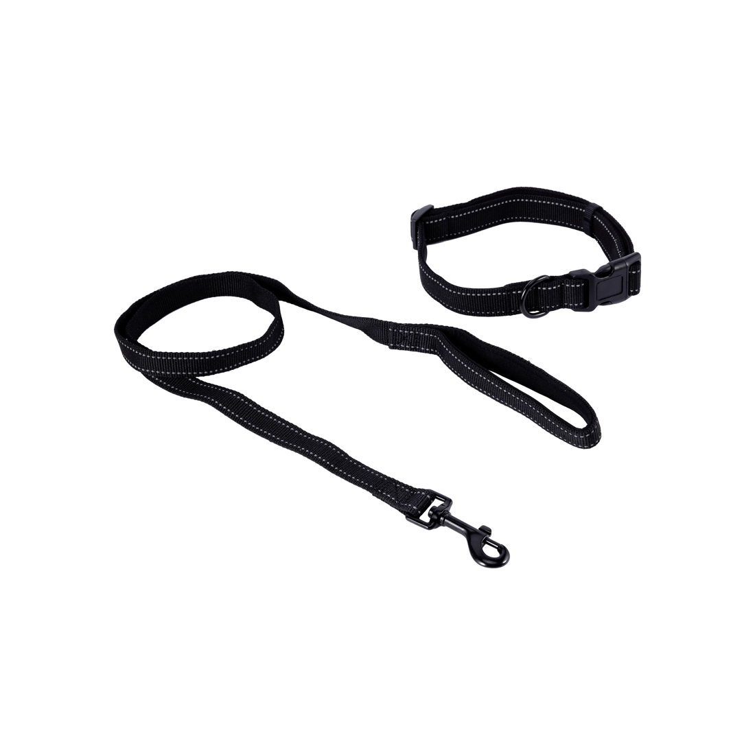 1 Black Reflective Collar and Lead Set - Large, 1 of 4
