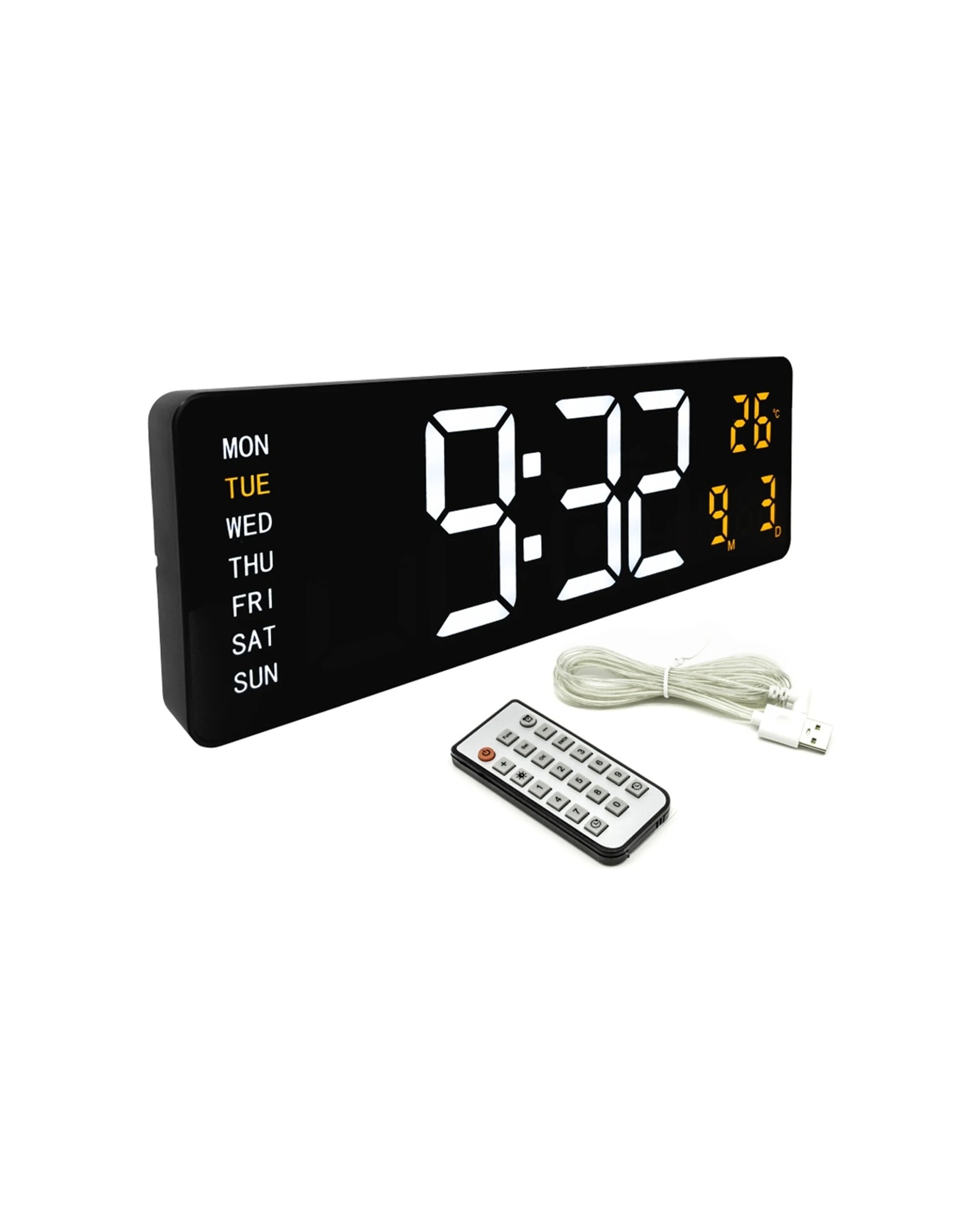 1 NEXTIME Super Digi Alarm Clock Large Display Timer Countdown Temperature - Black, 1 of 6