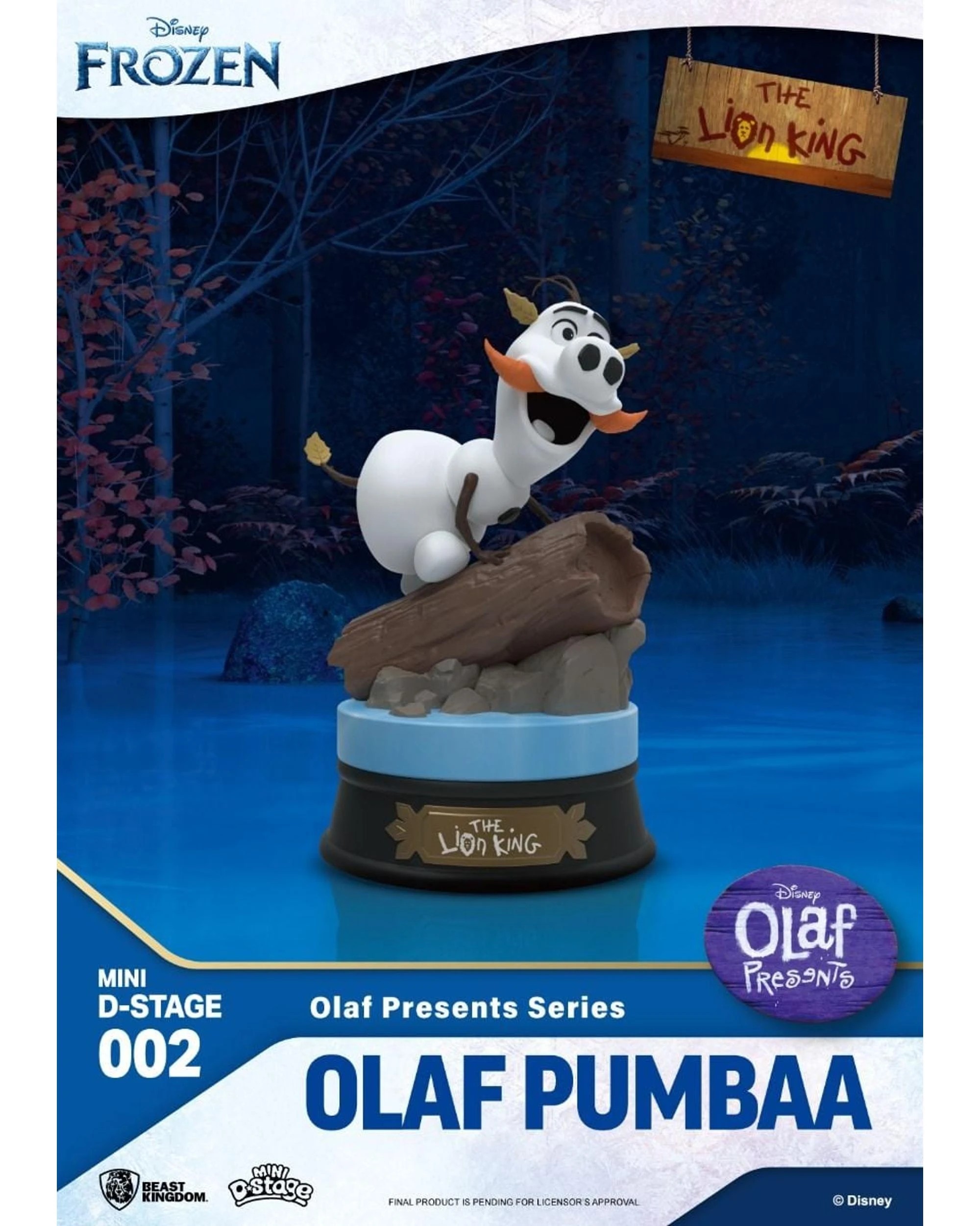 2 Beast Kingdom Mini D Stage Disney Olaf Presents Series Olaf Pumbaa Figure, 2 of 6
