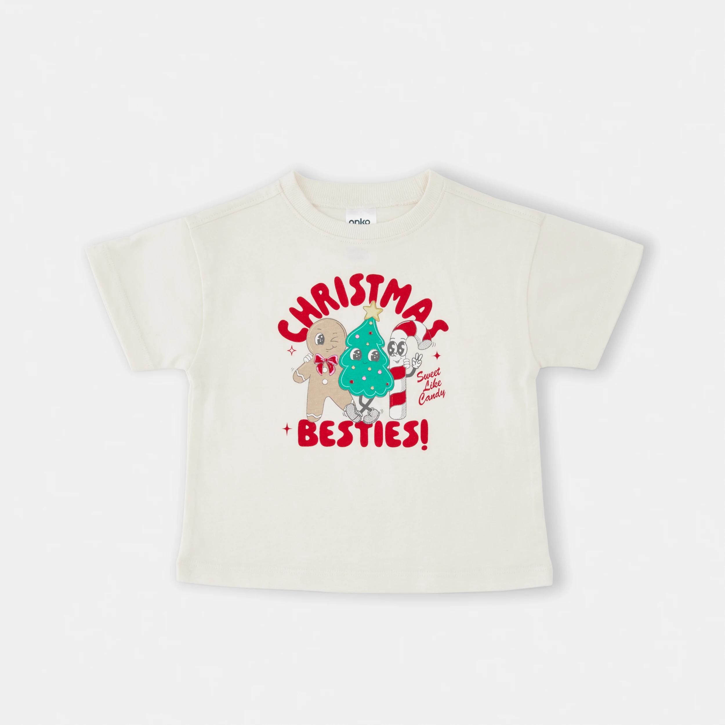 1 Christmas Short Sleeve Print T-shirt CHRISTMAS BESTIES, 1 of 3