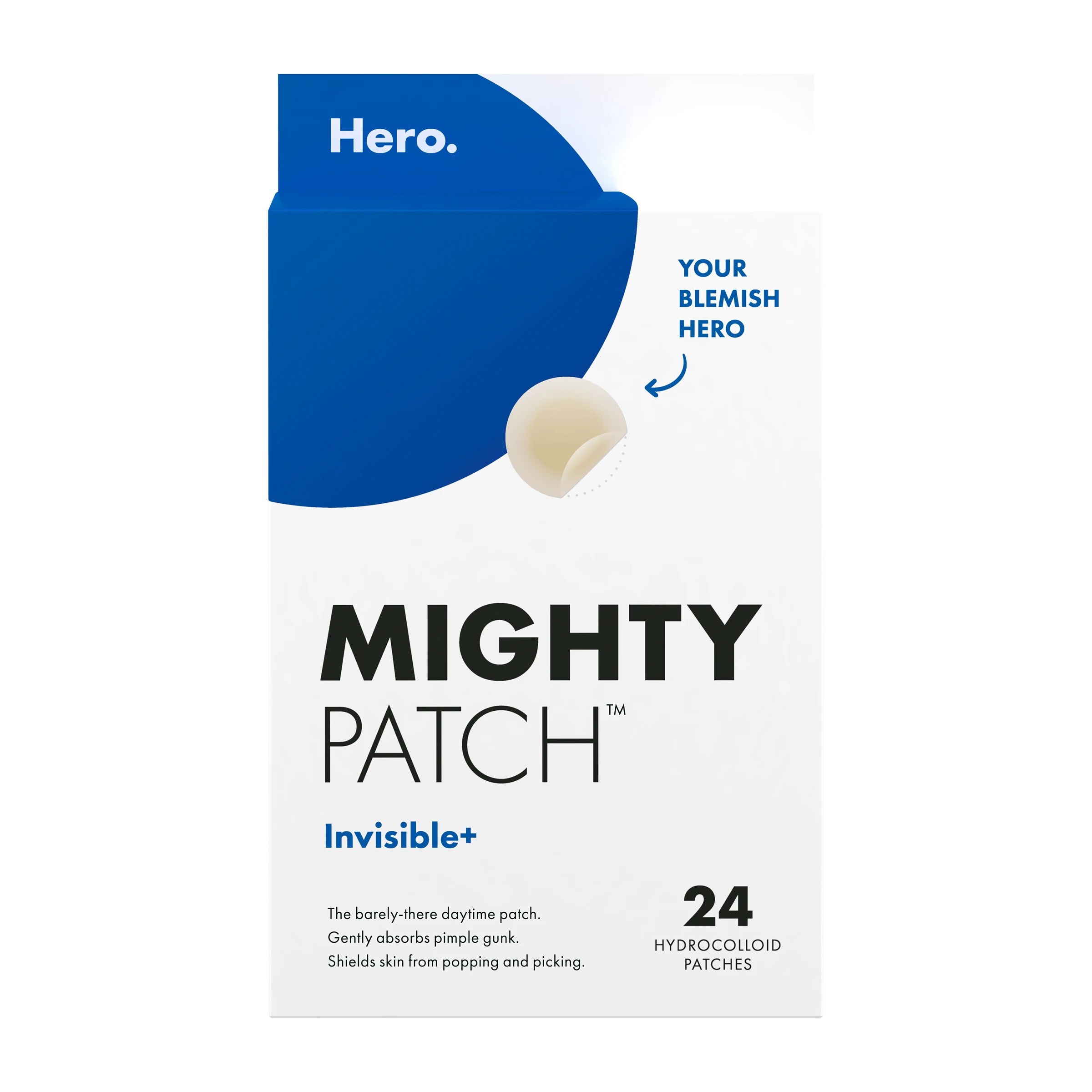 1 Hero 24 Pack Mighty Patch Invisible+ Pimple Patches - Hydrocolloid, 1 of 10