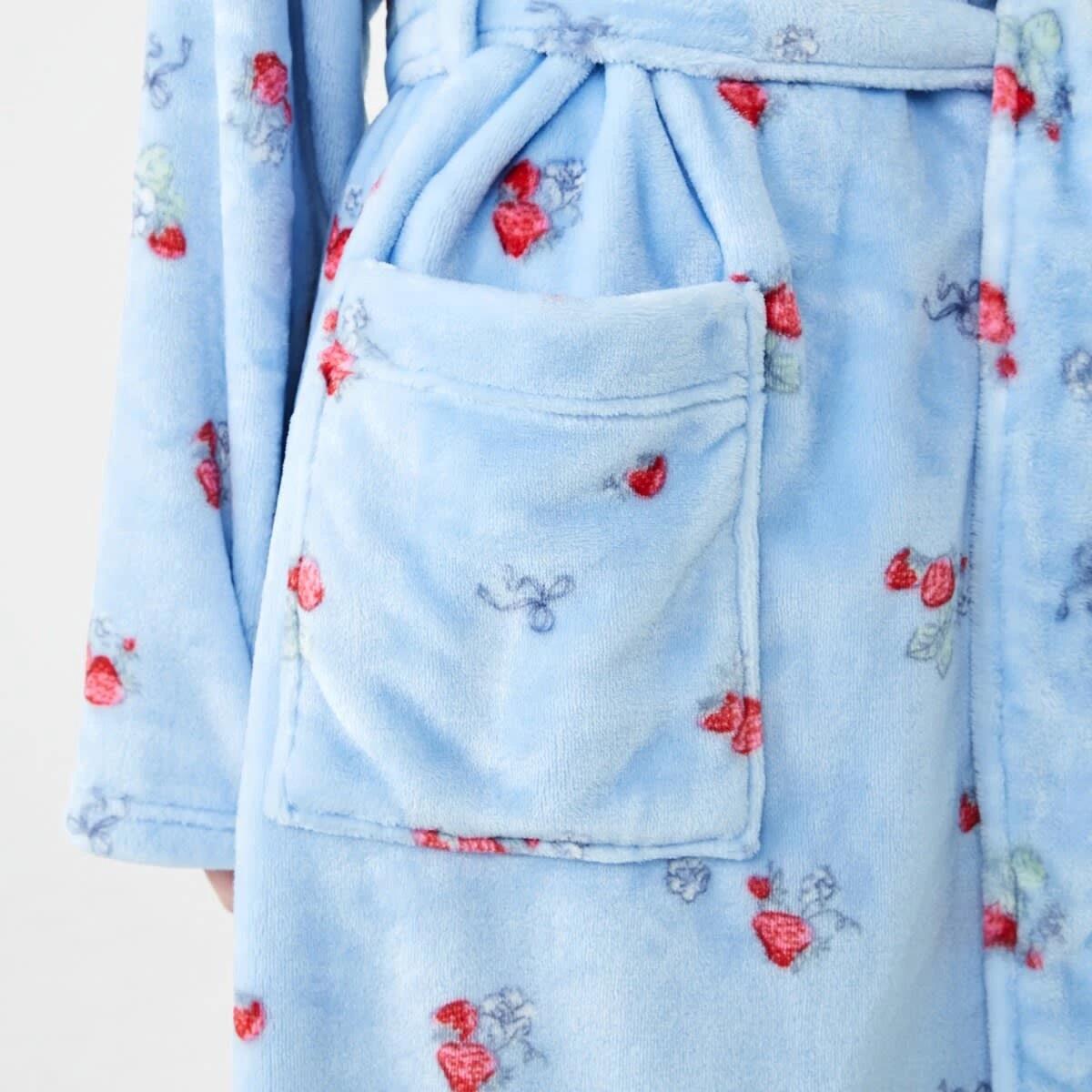 7 Printed Fleece Gown HALO BERRY HALOGEN BLUE, 7 of 7