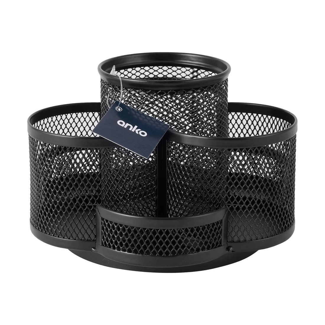 6 Rotating Mesh Pen Caddy - Black, 6 of 6