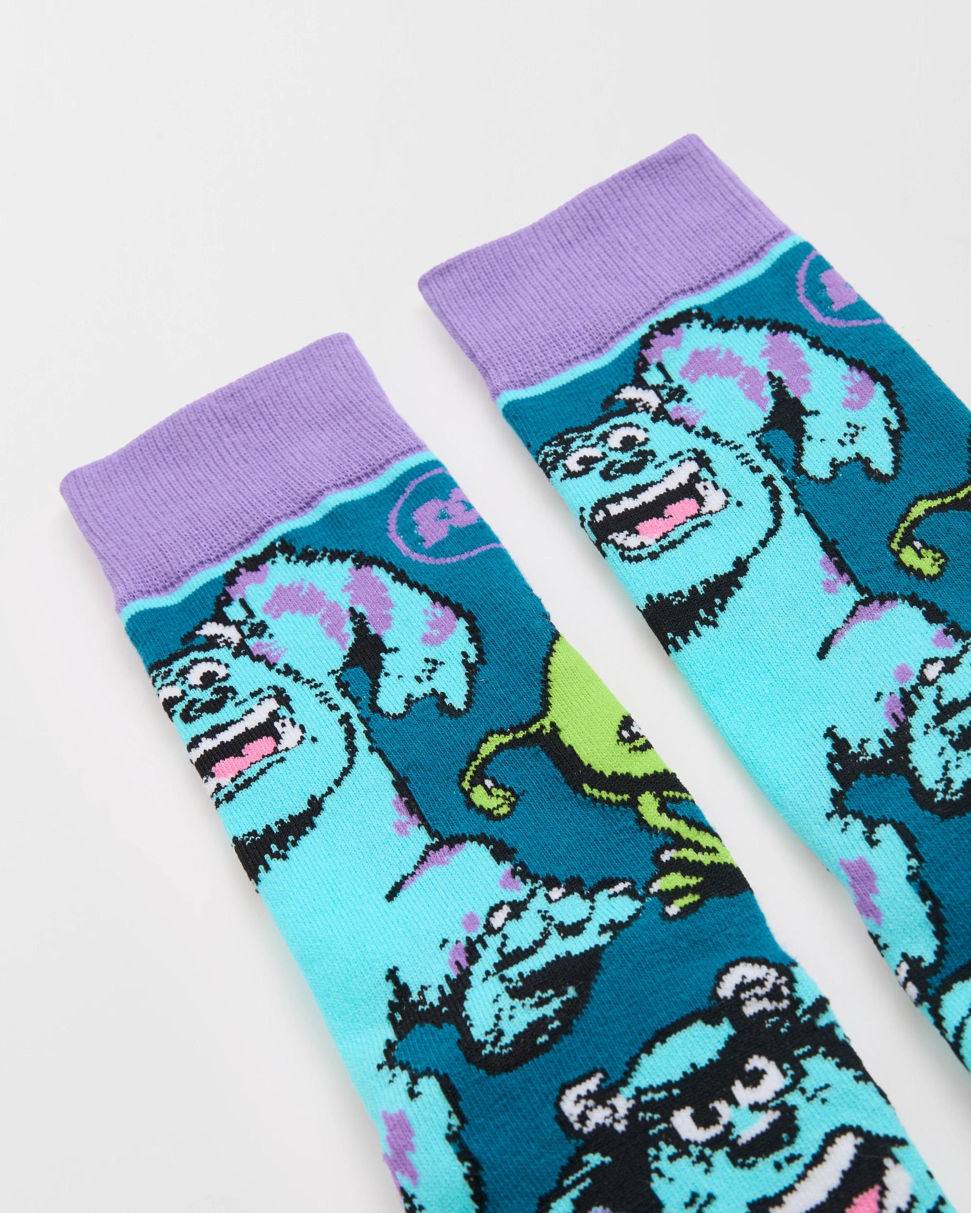 2 Swag Monsters Inc Crew Socks PURPLE, 2 of 3