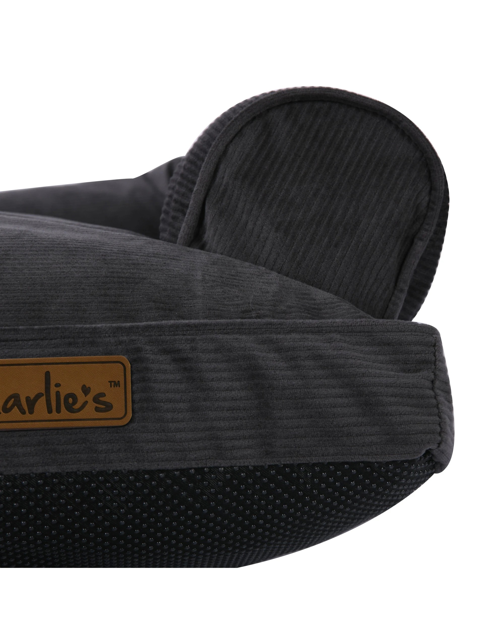 7 Charlie's Corduroy Dog Sofa Bed Large - Charcoal, 7 of 9