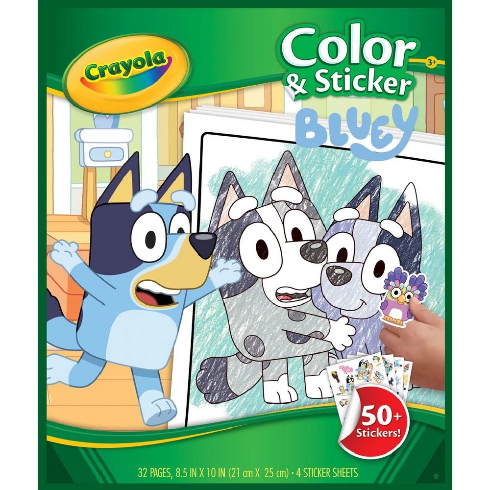 1 Crayola Colour & Sticker Book Bluey, 1 of 3