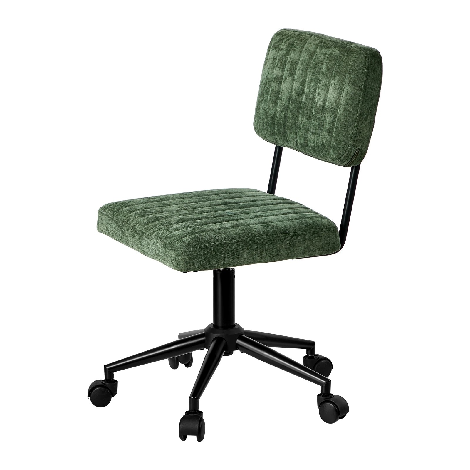 7 Oikiture Mid Back Armless Office Chair Swivel Computer Seat Polyester - Green, 7 of 7