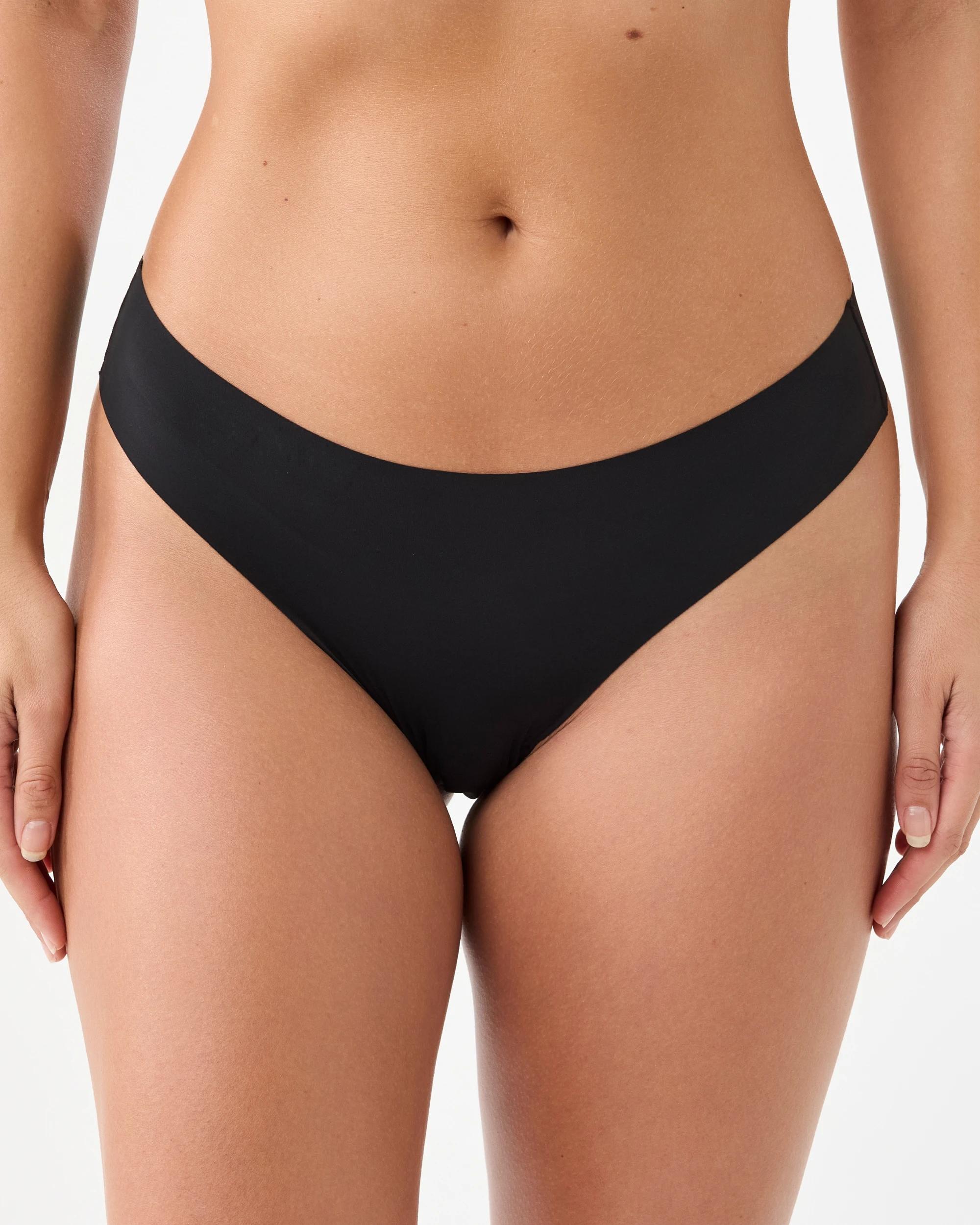 1 3 Pack Invisible G-String Briefs Black, 1 of 6