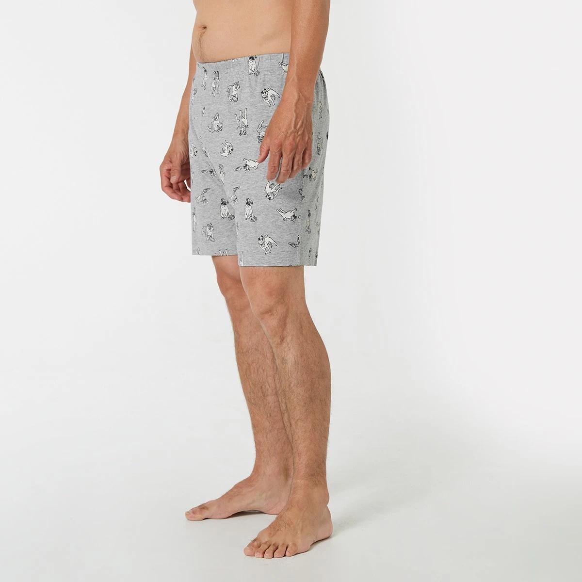 2 Jersey Print Sleep Shorts DOG PARK GRAY MARLE, 2 of 5