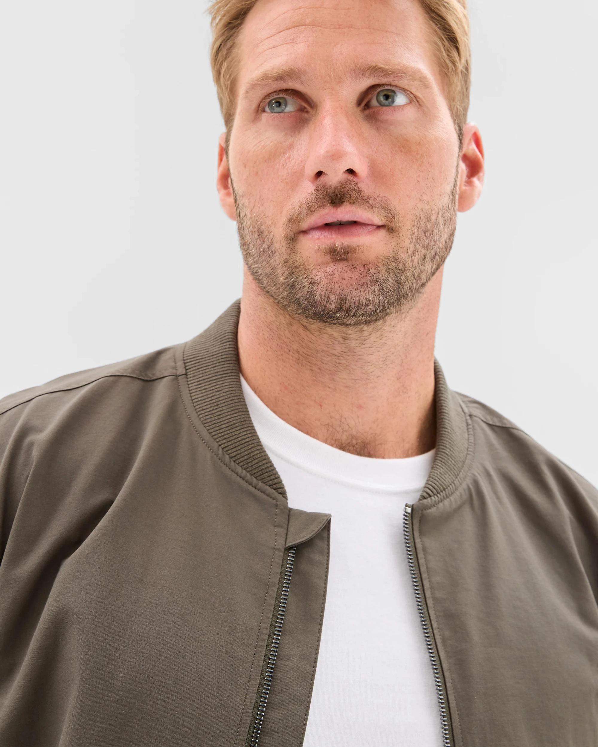 4 Target Man Australian Cotton Blend Bomber Jacket DARK OLIVE, 4 of 5