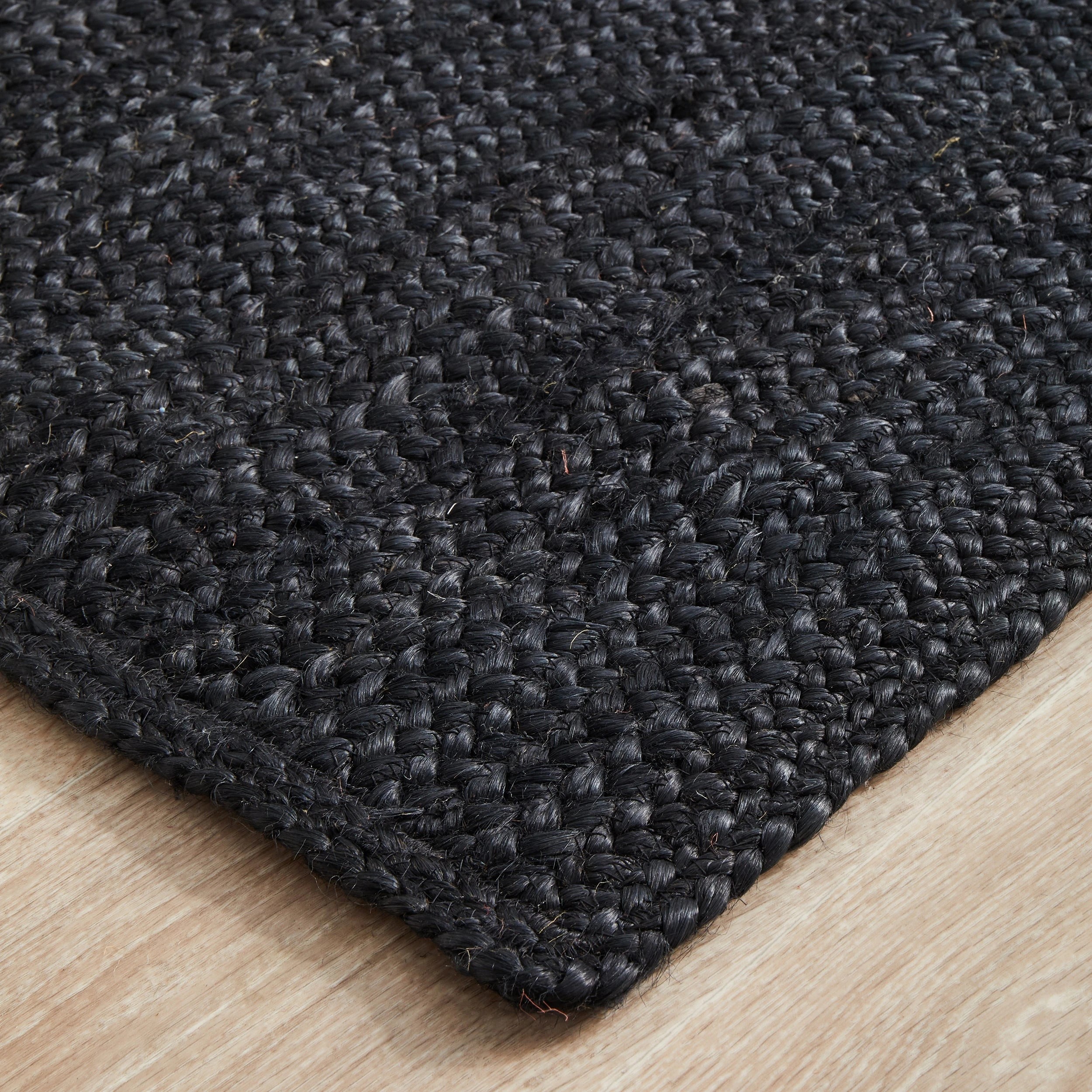 5 Common Ground Rugs Shoreline Black 300x80cm - Medium Jute Rug - Black, 5 of 10