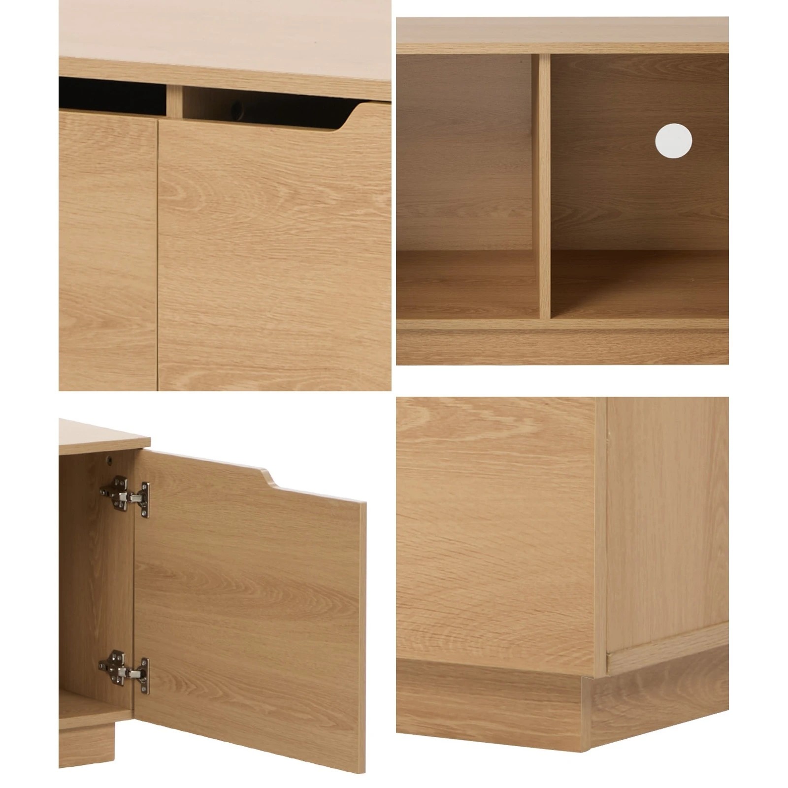 5 Oikiture TV Cabinet Wooden Entertainment Unit 180cm - Natural, 5 of 10