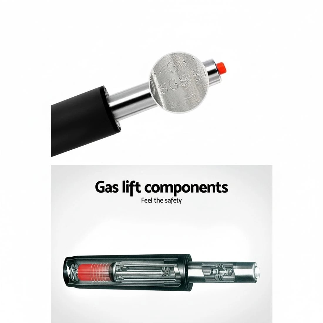 5 Artiss 2x Bar Stools Gas Lift Leather All - Black, 5 of 5