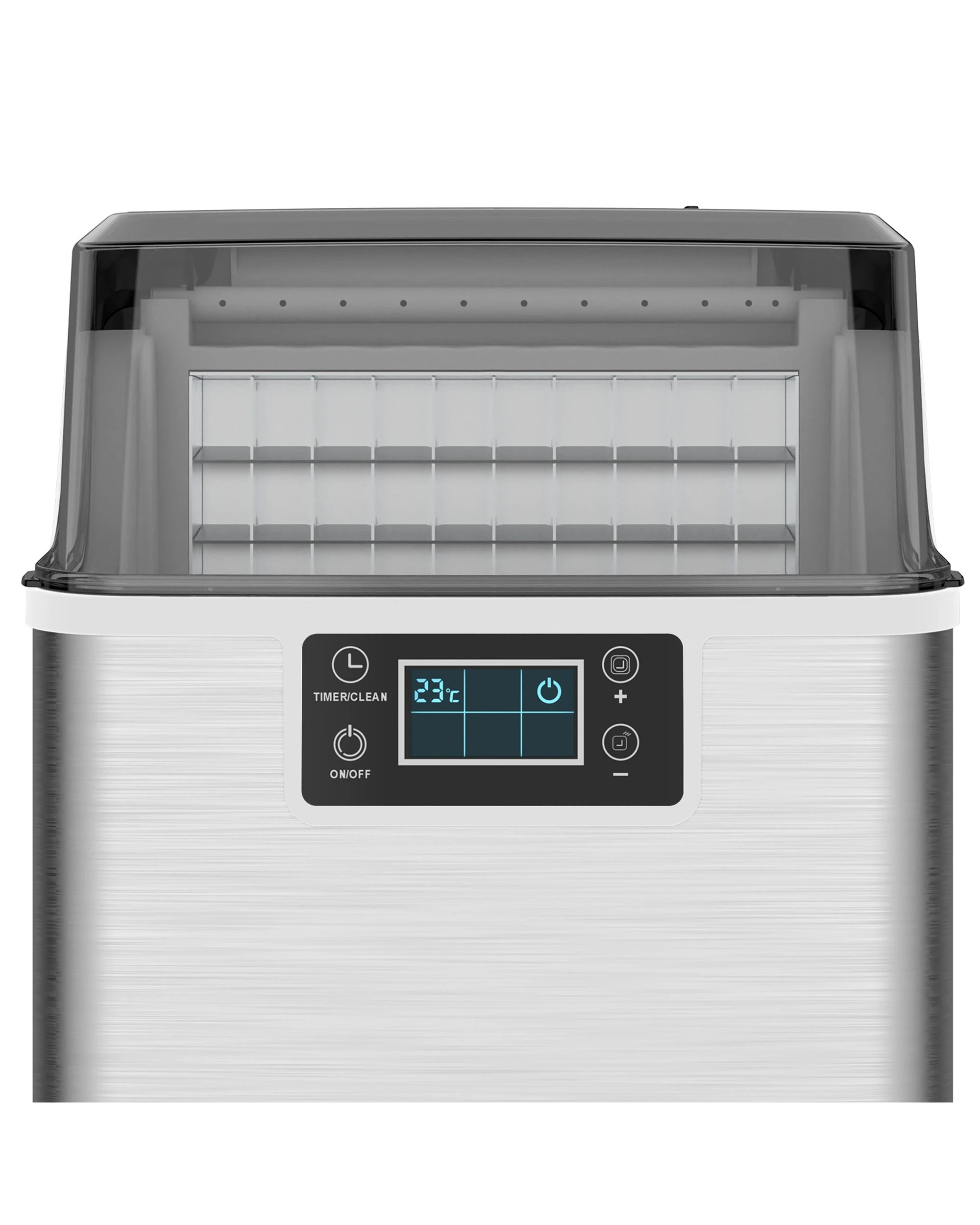 2 Advwin 20kg Ice Maker Machine Clear Cube Making Countertop Home Commercial Ice Cube Maker Machine Stainless Steel, 2 of 8