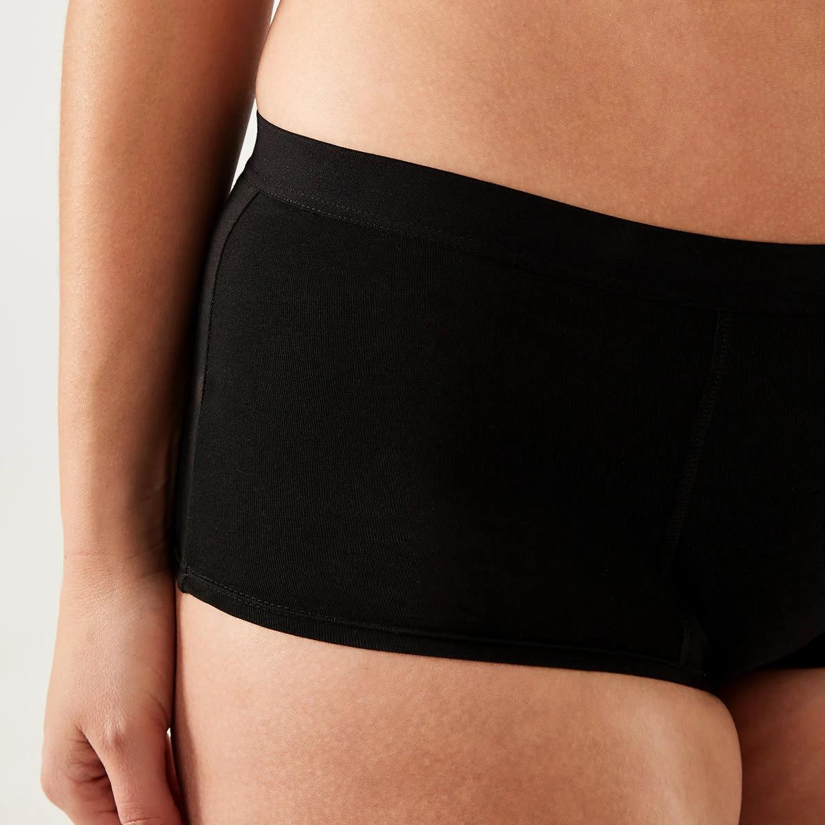 6 2 Pack Full Period Briefs - Moderate and Heavy Flow BLACK, 6 of 7