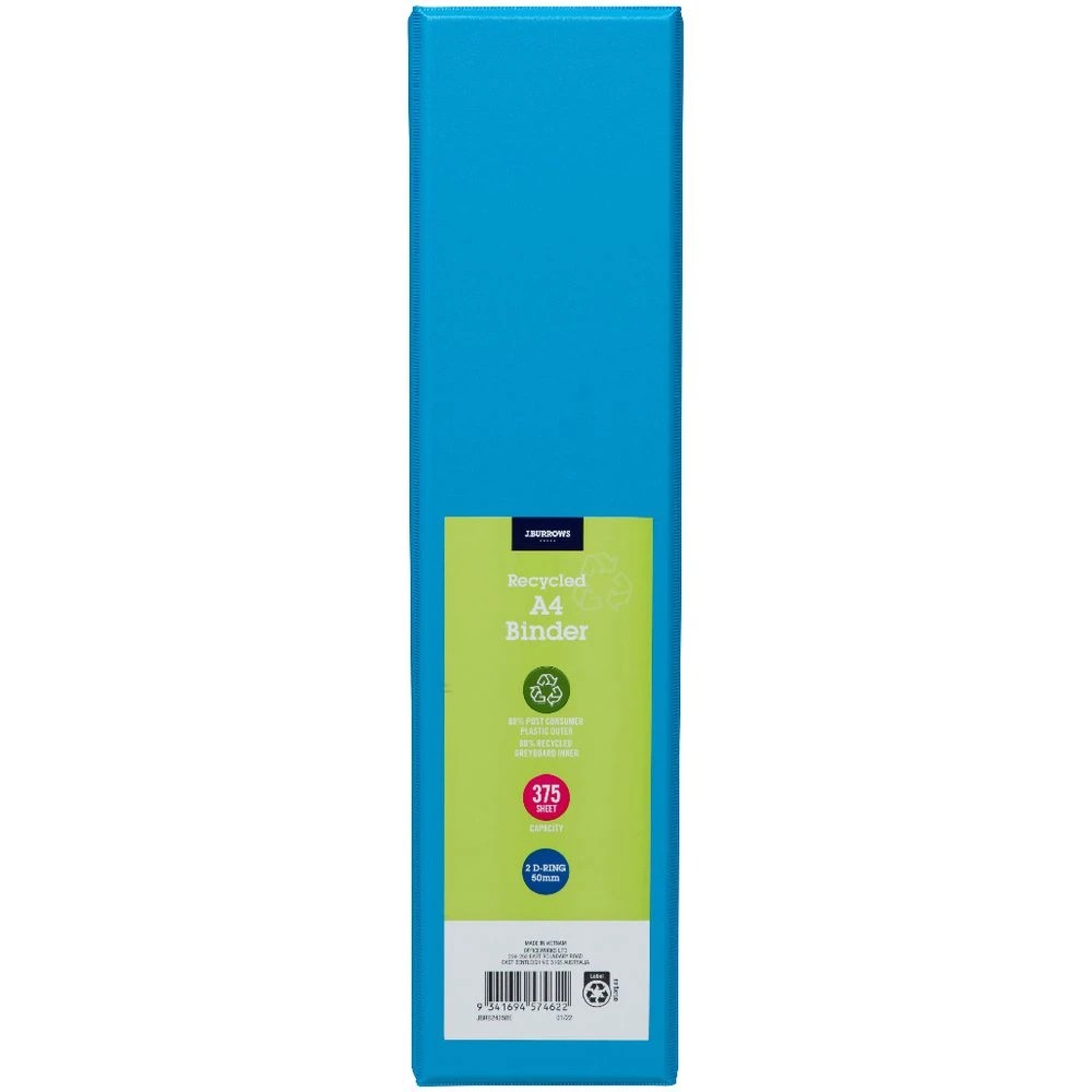 2 J.Burrows A4 Binder 2D 50mm Blue, 2 of 6