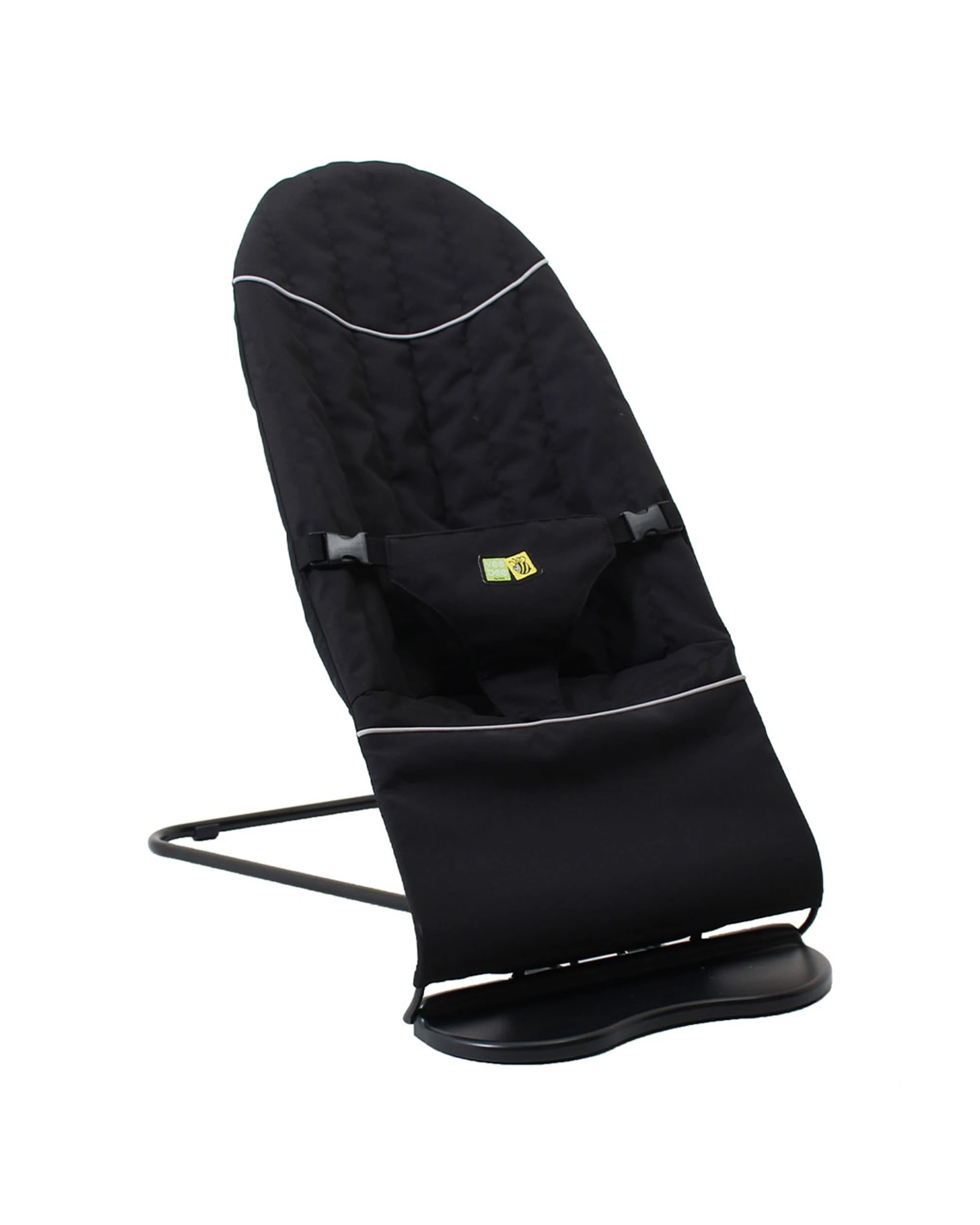 1 Vee Bee Baby Minder Cushioned Rocker Bouncer Adjustable Recline 3 Pos. - Black, 1 of 4