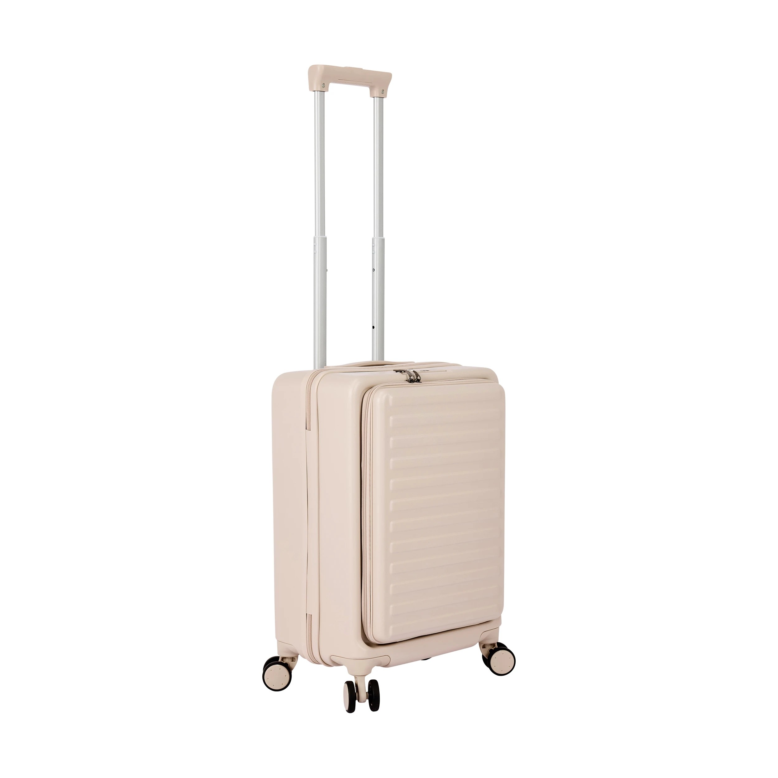1 49cm Open Front Hard Case with Cup Holder - Beige, 1 of 9