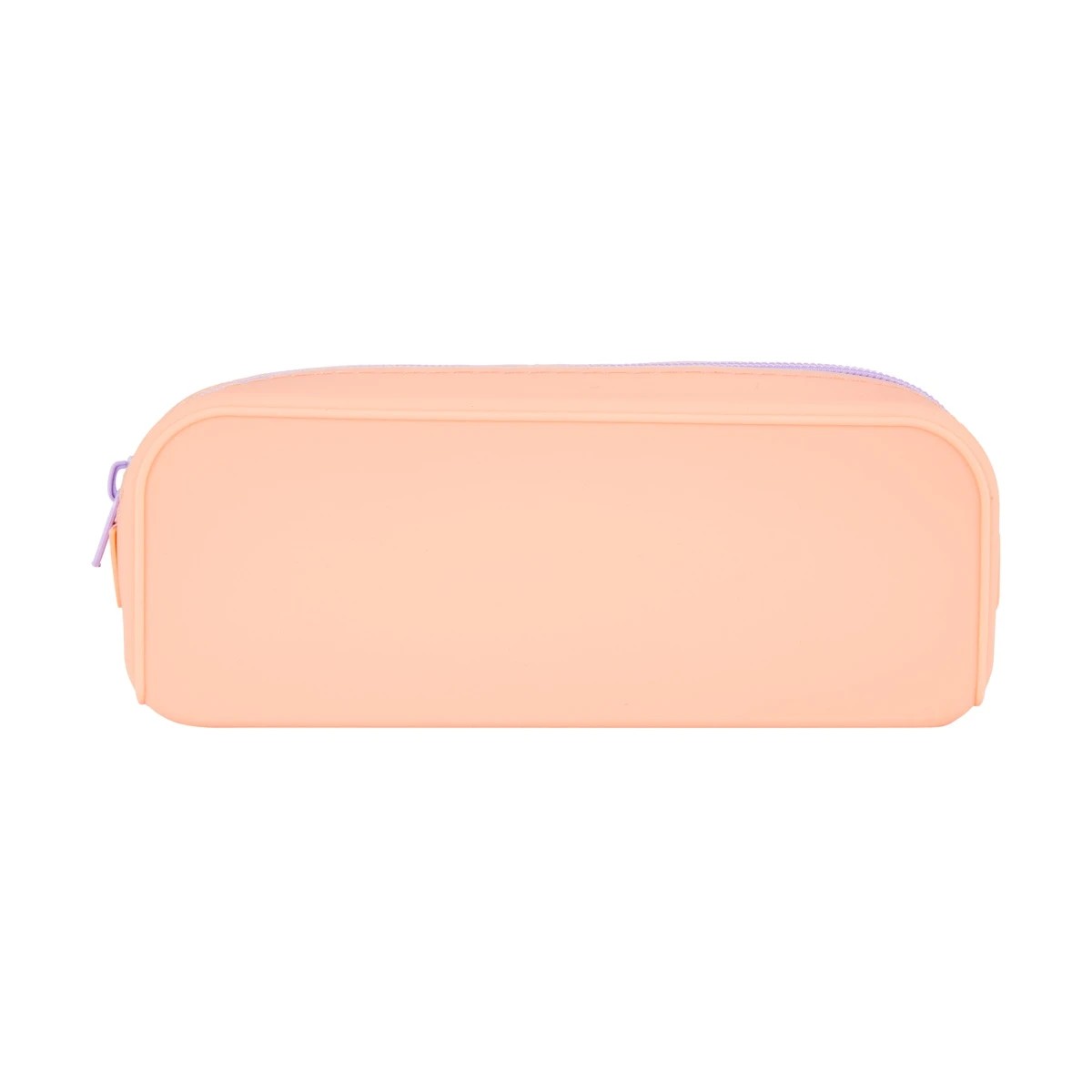1 Silicone Barrel Pencil Case - Peach, 1 of 8