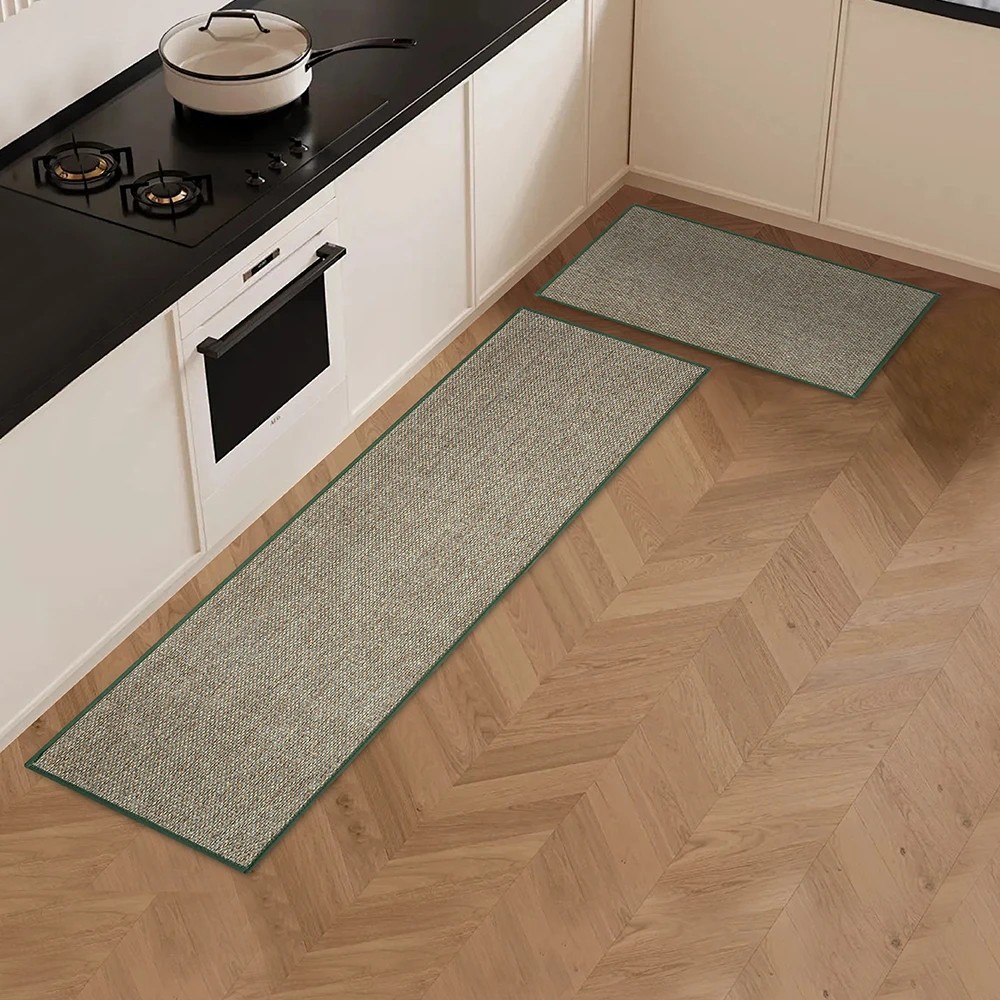 3 ZUNI 2PCS Kitchen Mats Non Slip Anti Fatigue Door Rugs Floor Mat - Green, 3 of 3