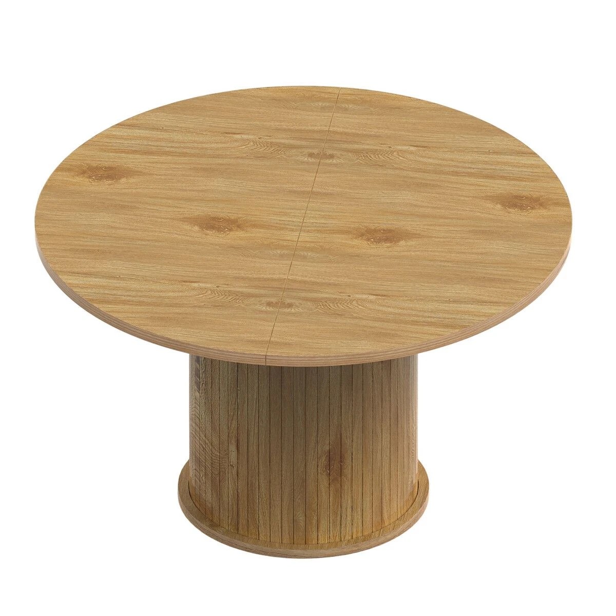 4 Ausway Wooden Modern Round Dining Table, 4 of 5