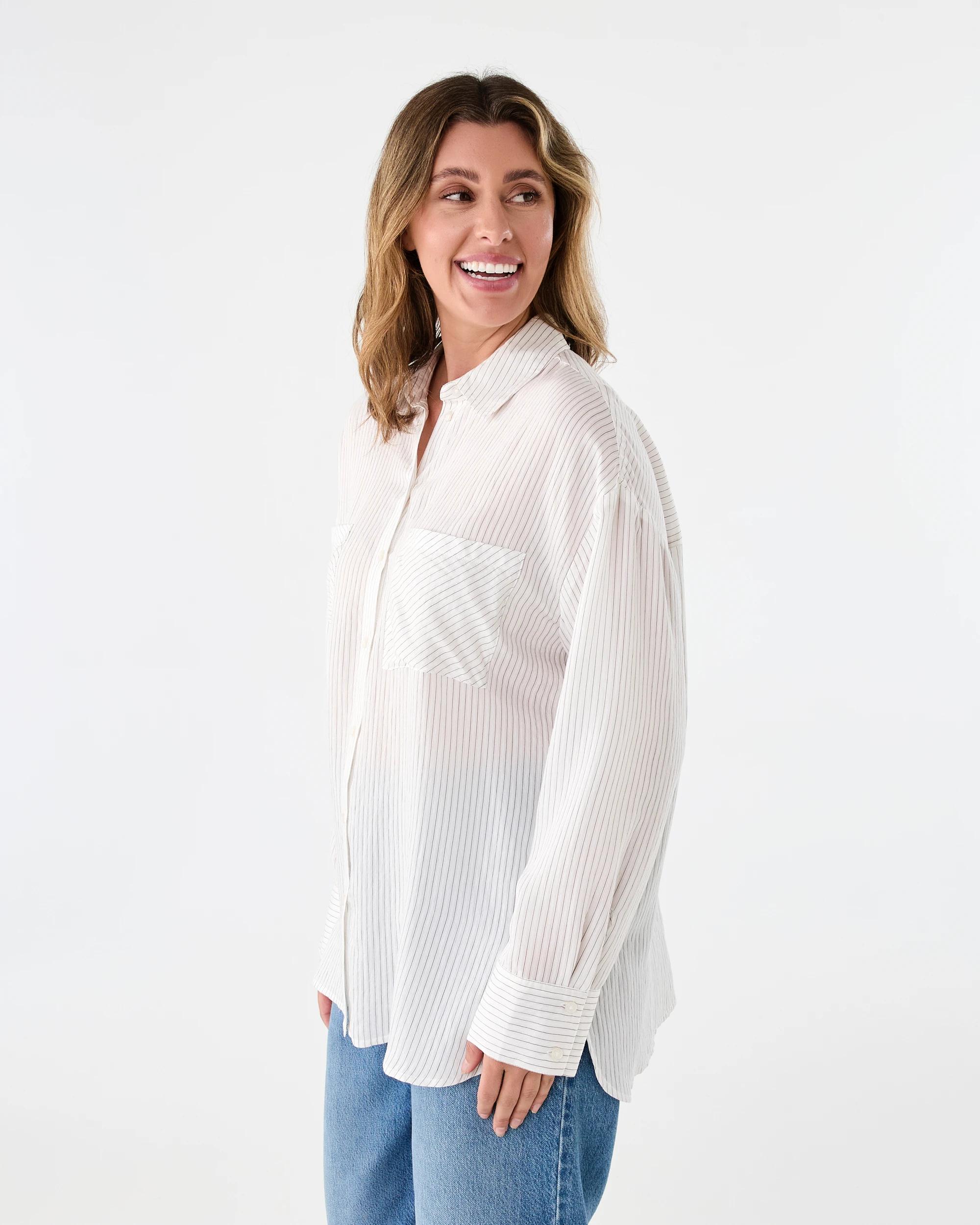 2 Long Sleeve Stripe Shirt Strp Cloud, 2 of 9