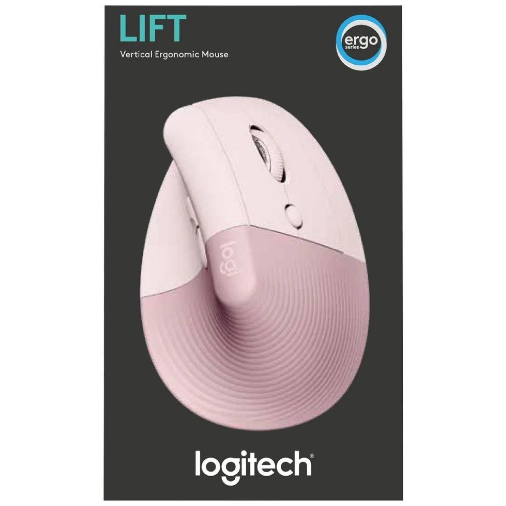 9 Logitech Lift Vertical Ergonomic Mouse Rose, 9 of 9