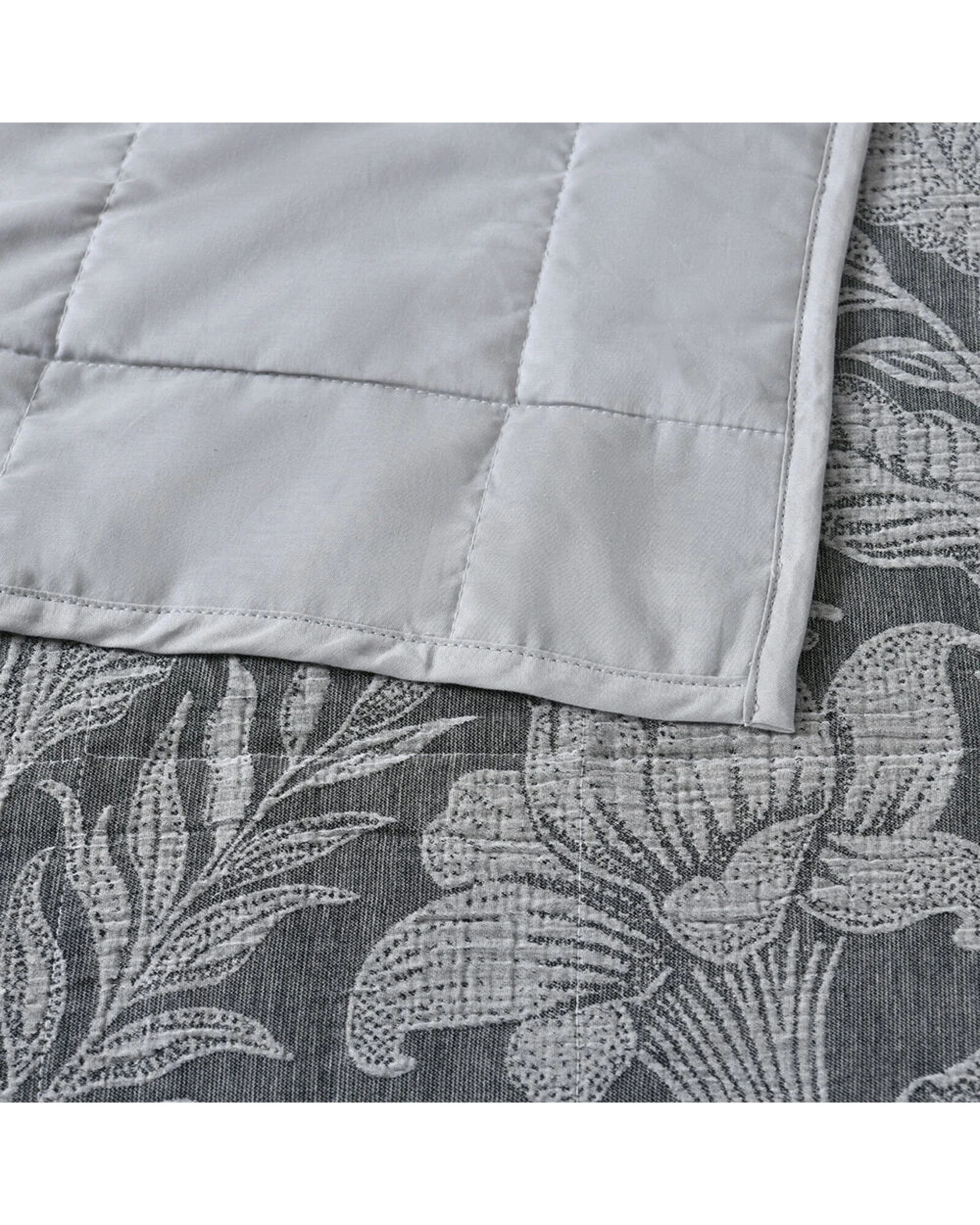 3 Bianca Maidstone Queen Polyester Cotton Bedspread And Pillowcase Set - Grey, 3 of 4