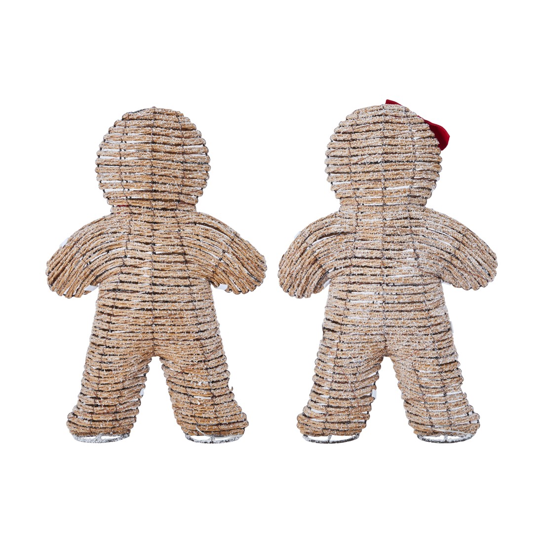 5 Battery Operated Light Up Rattan Look Gingerbread - Assorted, 5 of 9