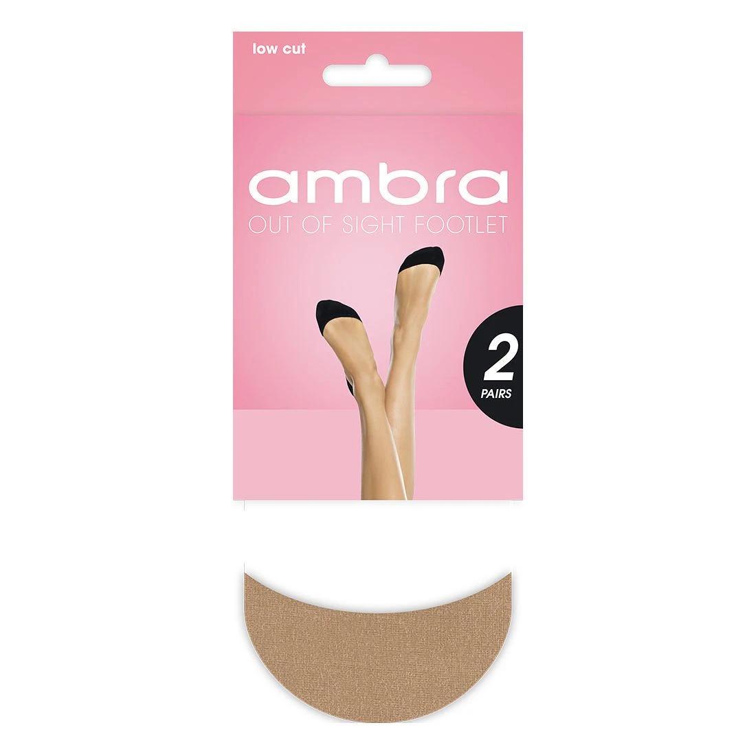 2 Ambra 2 Pack Out Of Sight Footlet Tights NATURAL, 2 of 2