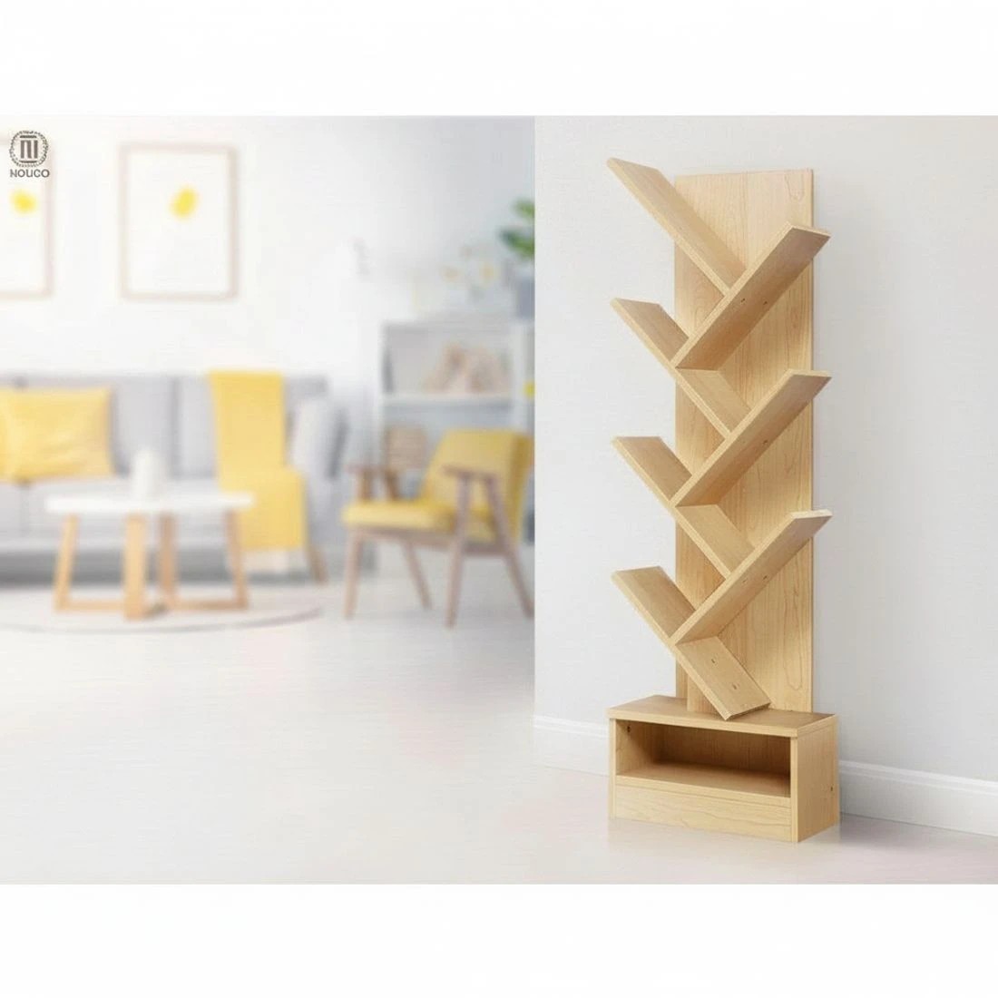 8 Artiss Tree Bookshelf 7 Tiers - Brown, 8 of 8