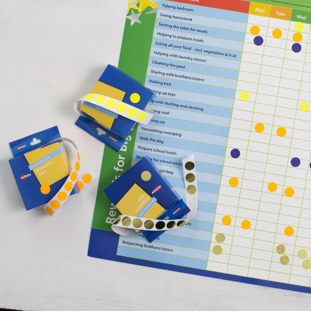 2 Avery Dispenser Labels 14mm Silver 500 Pack, 2 of 2